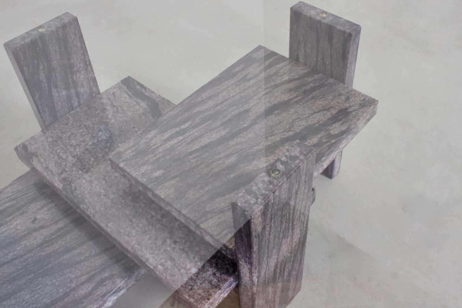 Willy Ballez Marble And Glass Coffee Table, 1970s Belgium photo 3083.0
