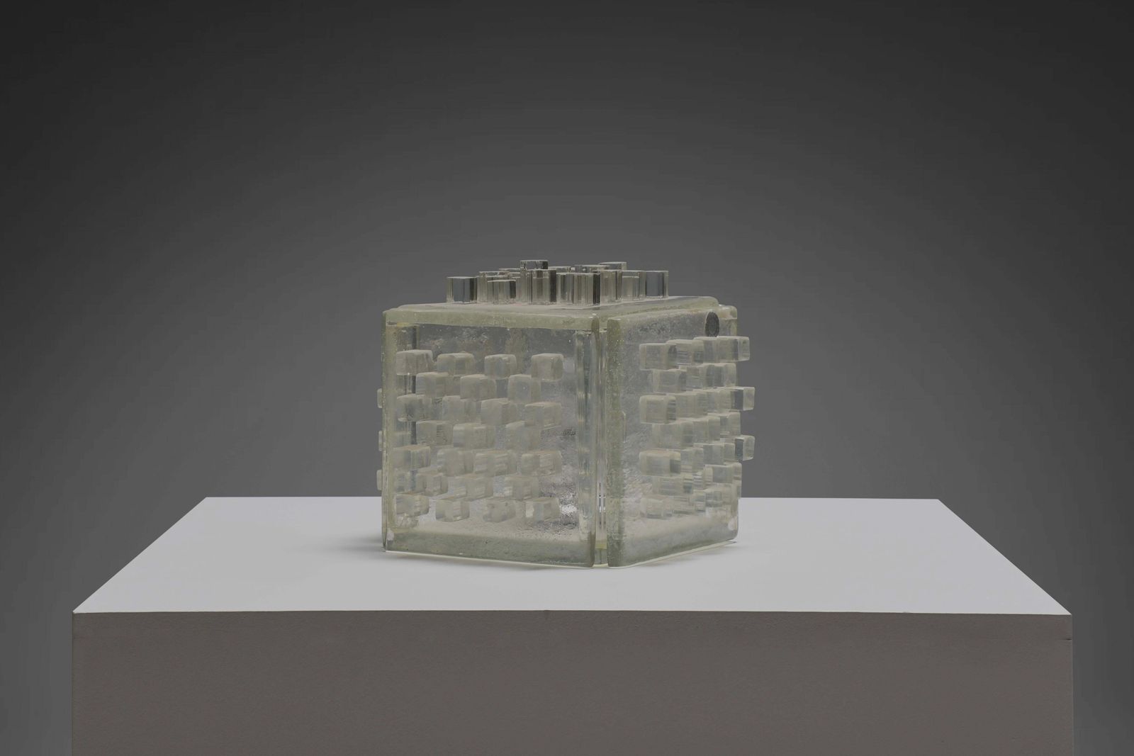Rare Poliarte ‘Apis’ Table Lamp Made Of Raw Crystal Murano Glass, 1960s photo furniture