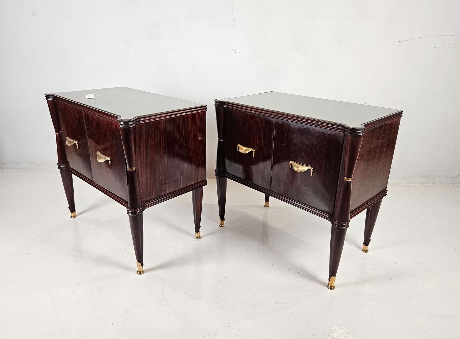 photo furniture A Pair Of Italian Mid Century Nightstands