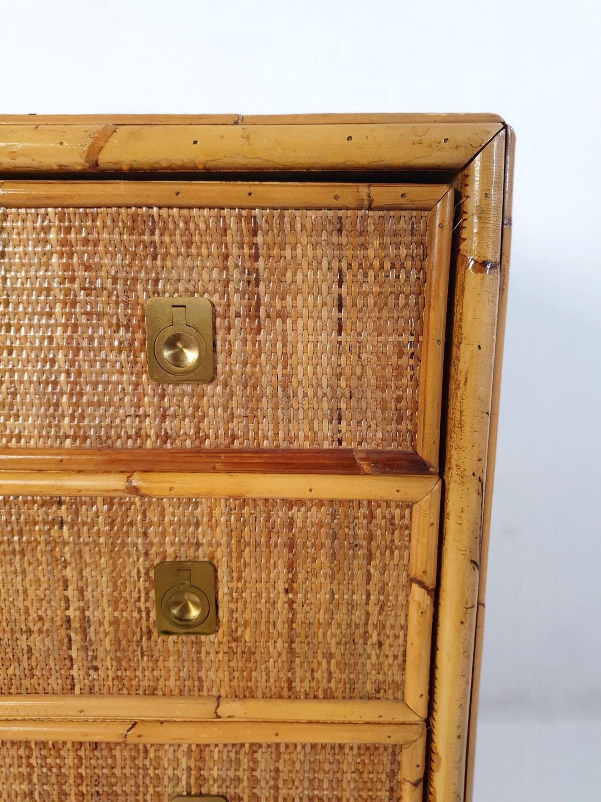 Mid Century Bamboo Dresser By Vivai Del Sud, Italy photo Furniture