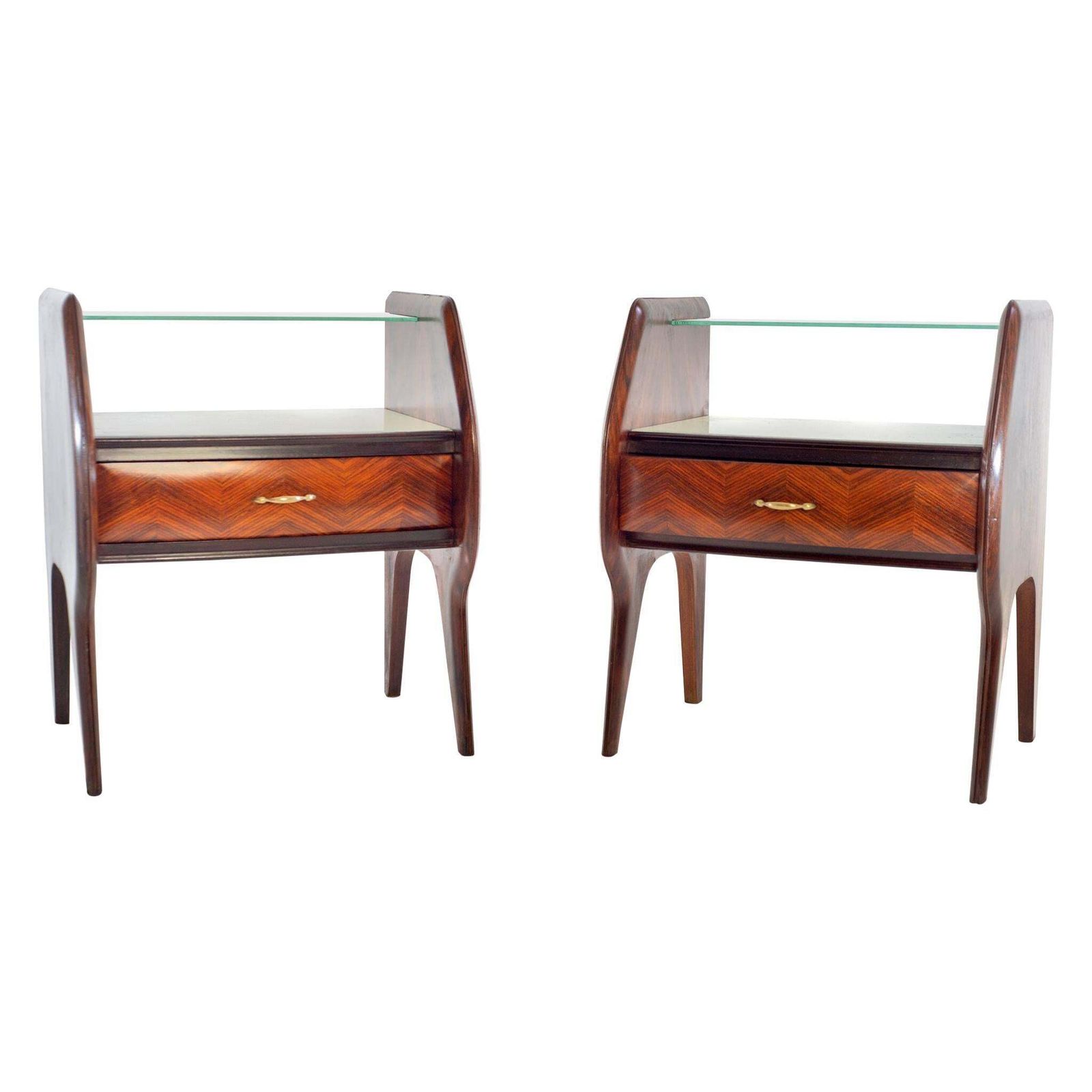 Midcentury Italian Nightstands In The Manner Of Vittorio Dassi