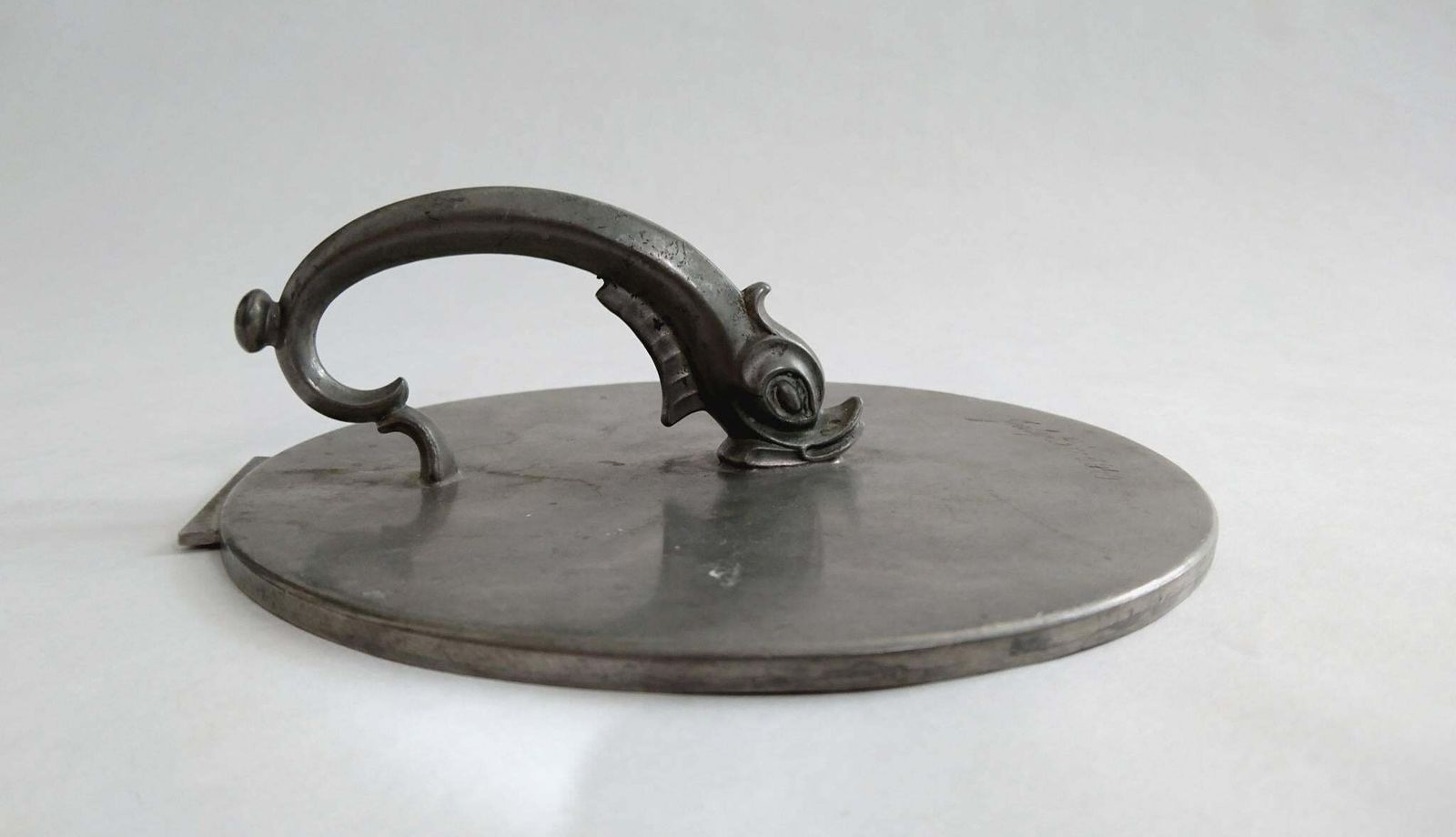Swedish Art Deco Hand Mirror In Pewter, 1930s photo for sale