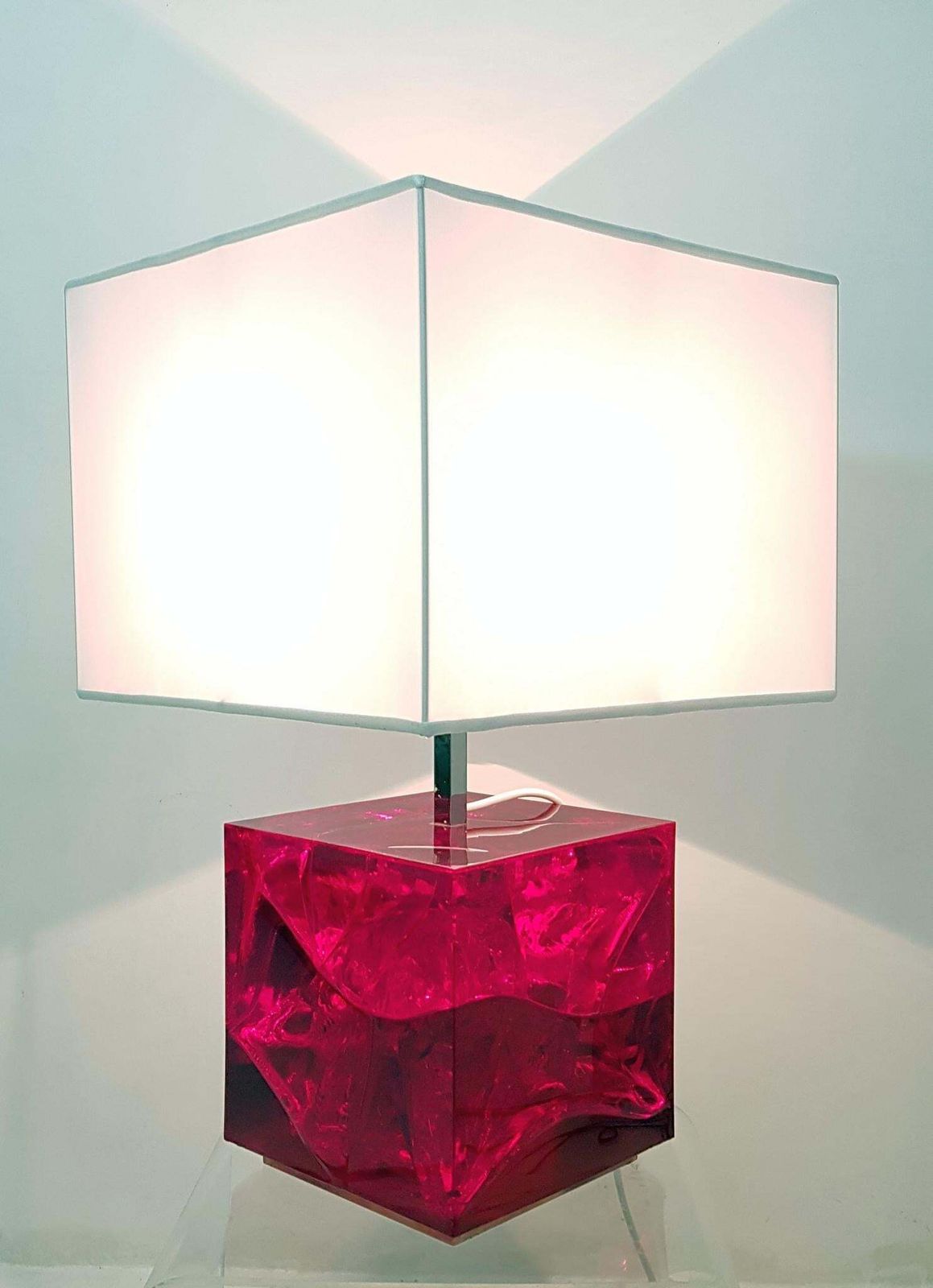 Table Lamp In Fractal Resin By Pierre Giraudon Made In France photo Lighting