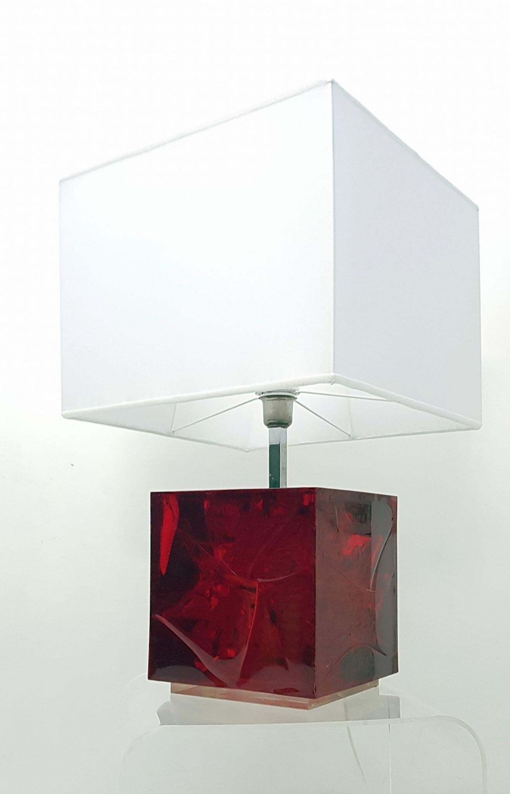 Table Lamp In Fractal Resin By Pierre Giraudon Made In France photo vinterior