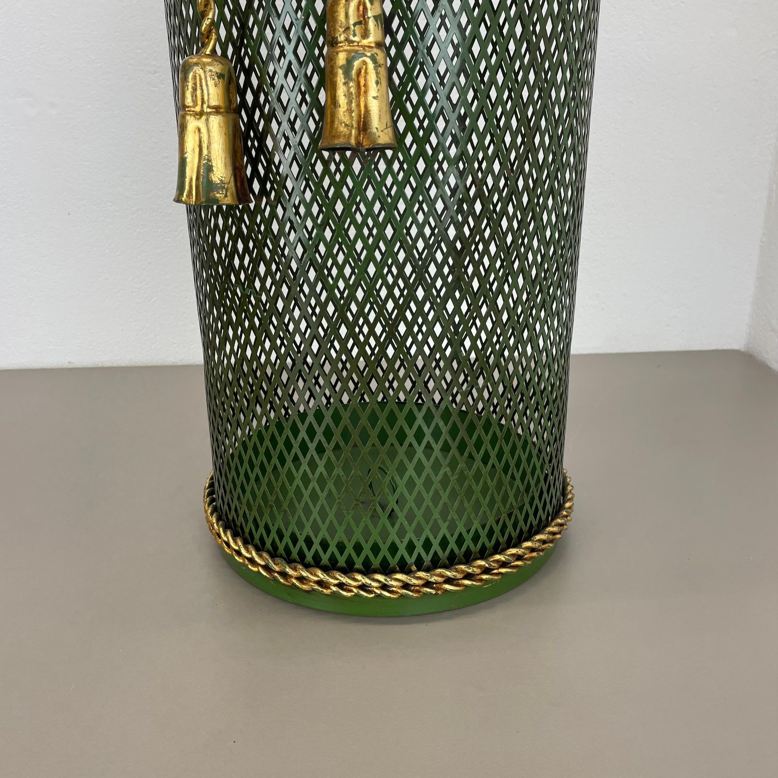 Hollywood Regency Gilded Metal Umbrella Stand By Li Puma, Firenze, Italy, 1950s photo Home Decor