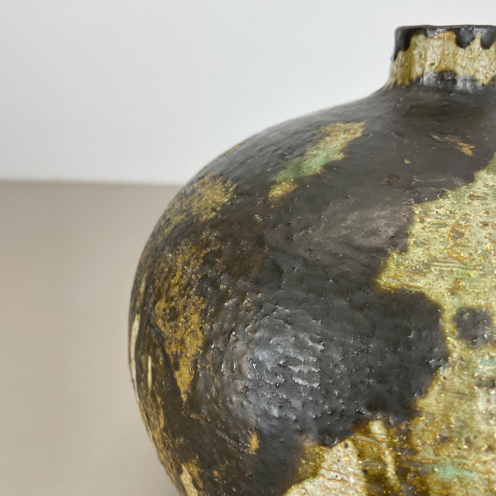 1258.0 Abstract 21cm Ceramic Studio Pottery Vase By Gerhard Liebenthron, Germany, 1960s photo