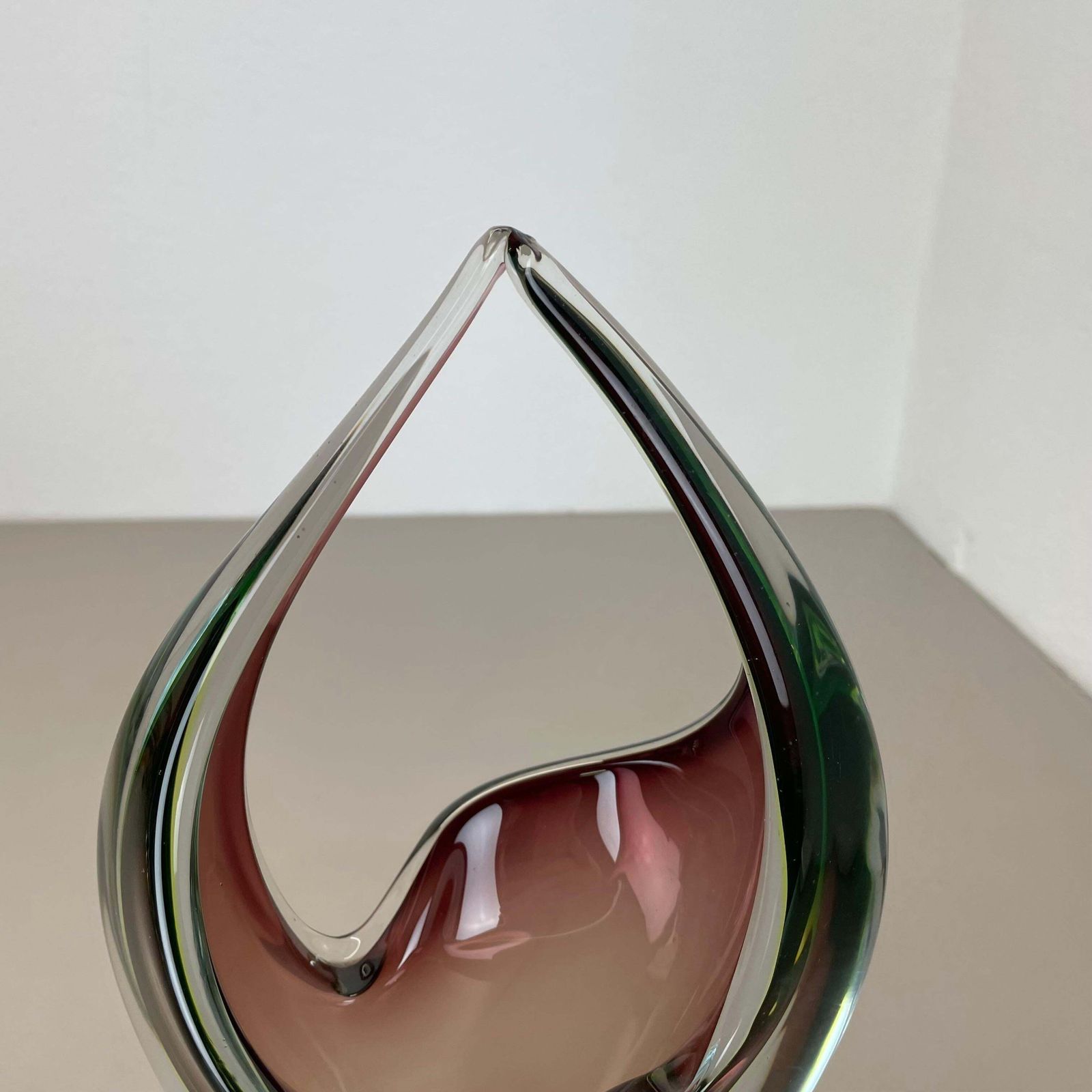 Large 30cm 1.9kg Glass Element Bowl By Flavio Poli Attrib., Murano, Italy, 1970s photo vinterior