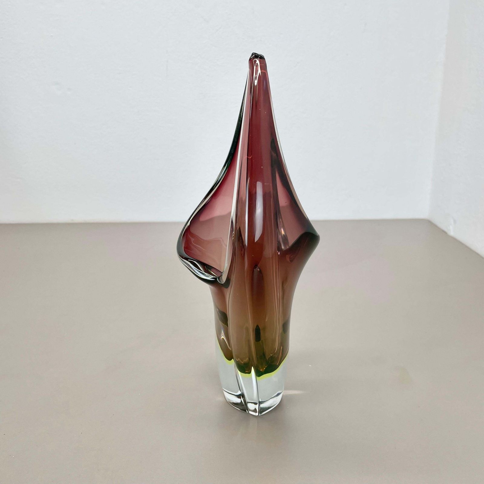 photo vinterior Large 30cm 1.9kg Glass Element Bowl By Flavio Poli Attrib., Murano, Italy, 1970s