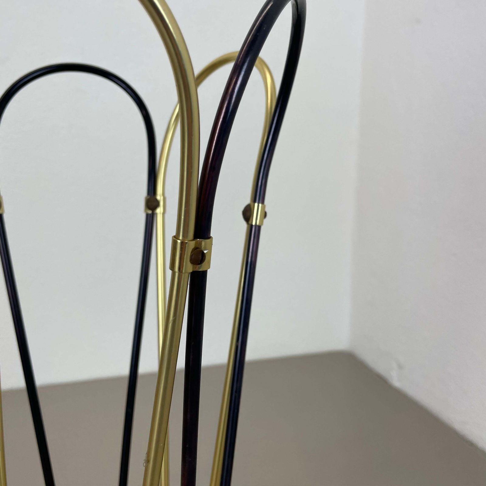 Original Mid Century Metal Brass Modernist Bauhaus Umbrella Stand Germany, 1950s photo buy