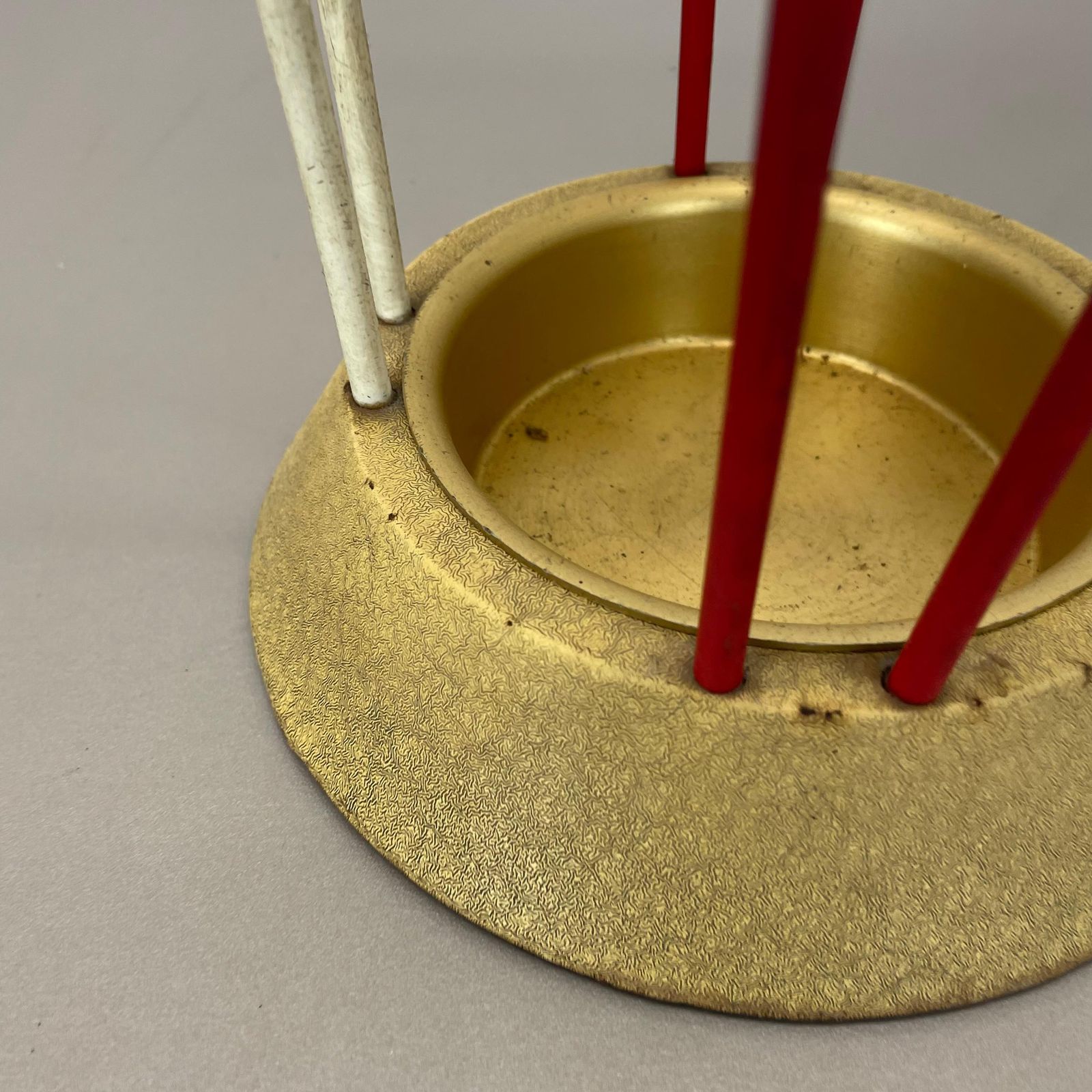 Original Looped Metal Brass Modernist Bauhaus Umbrella Stand Germany, 1950s photo Home Decor