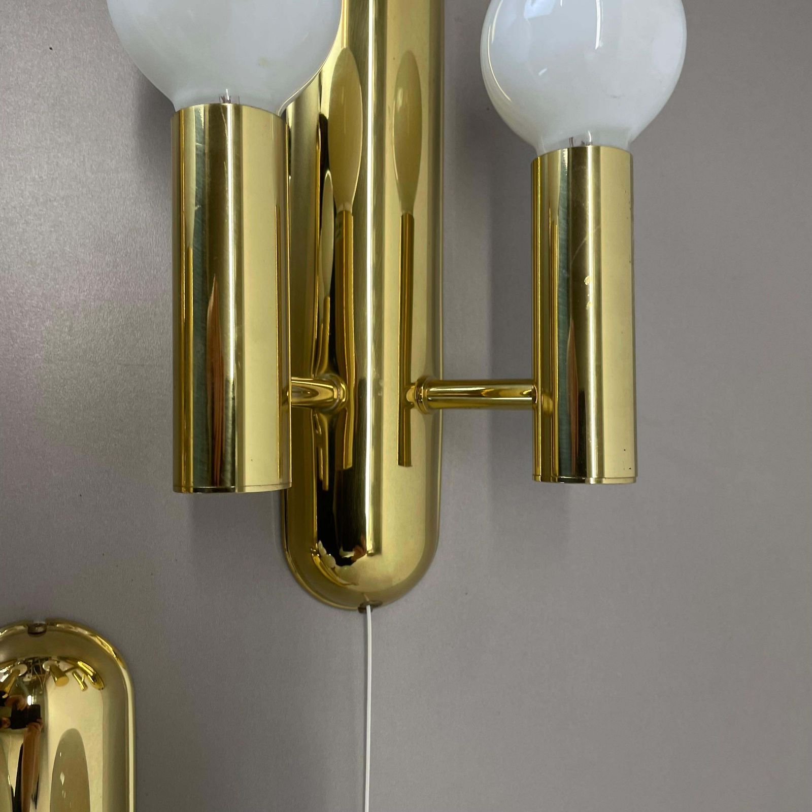 photo furniture 2 Of 4 Pop Art Space Age Brass Wall Light By Sölken Lights Germany, 1980s