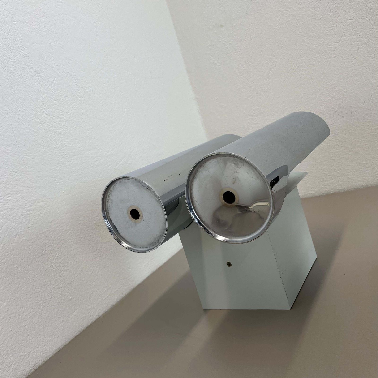 Lighting Set Of 2 Modernist Xxl 30cm Atomic Space Age Chromed Wall Lights, Germany 1970s photo
