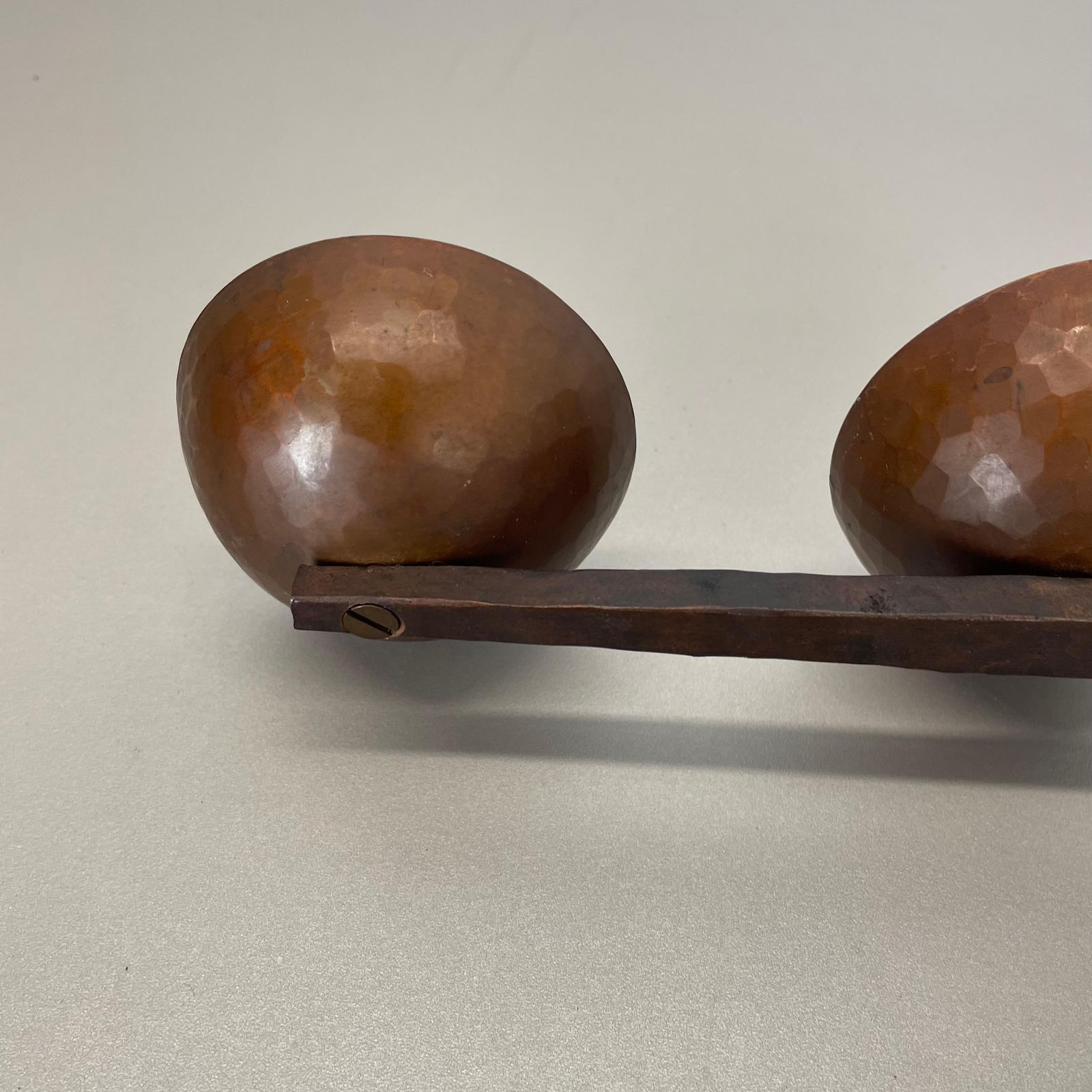 photo buy 44cm Modernist Auböck Style Brutalist Copper Metal Candleholder, Austria 1950s