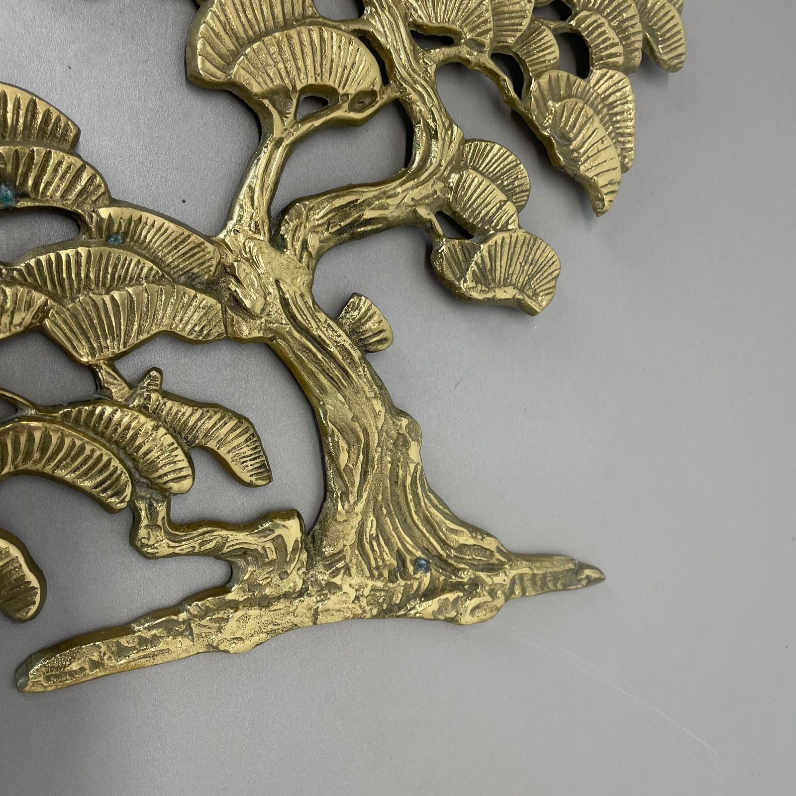 photo buy Vintage Modernist Brass Wall Object Decoration Sculpture Bonsai, Germany, 1960s