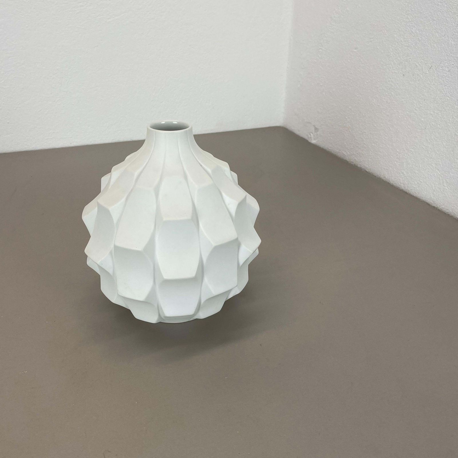 Op Art Vase Porcelain Vase Heinrich Fuchs For Hutschenreuther, Germany, 1970s photo for sale