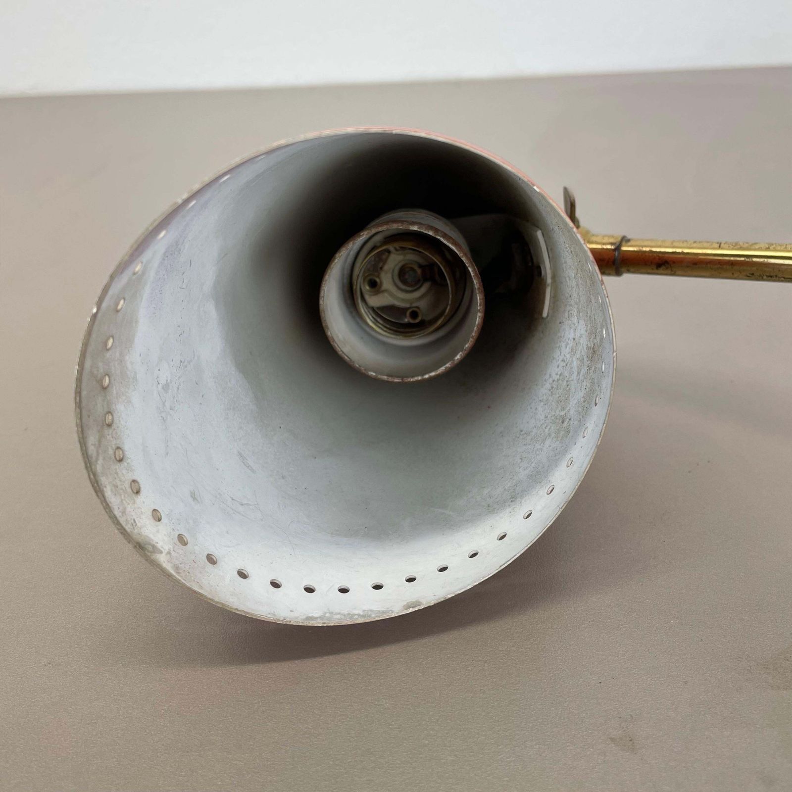 photo vinterior Original Hollywood Regency Stilnovo Style Brass Sputnik Table Light, Italy 1950s