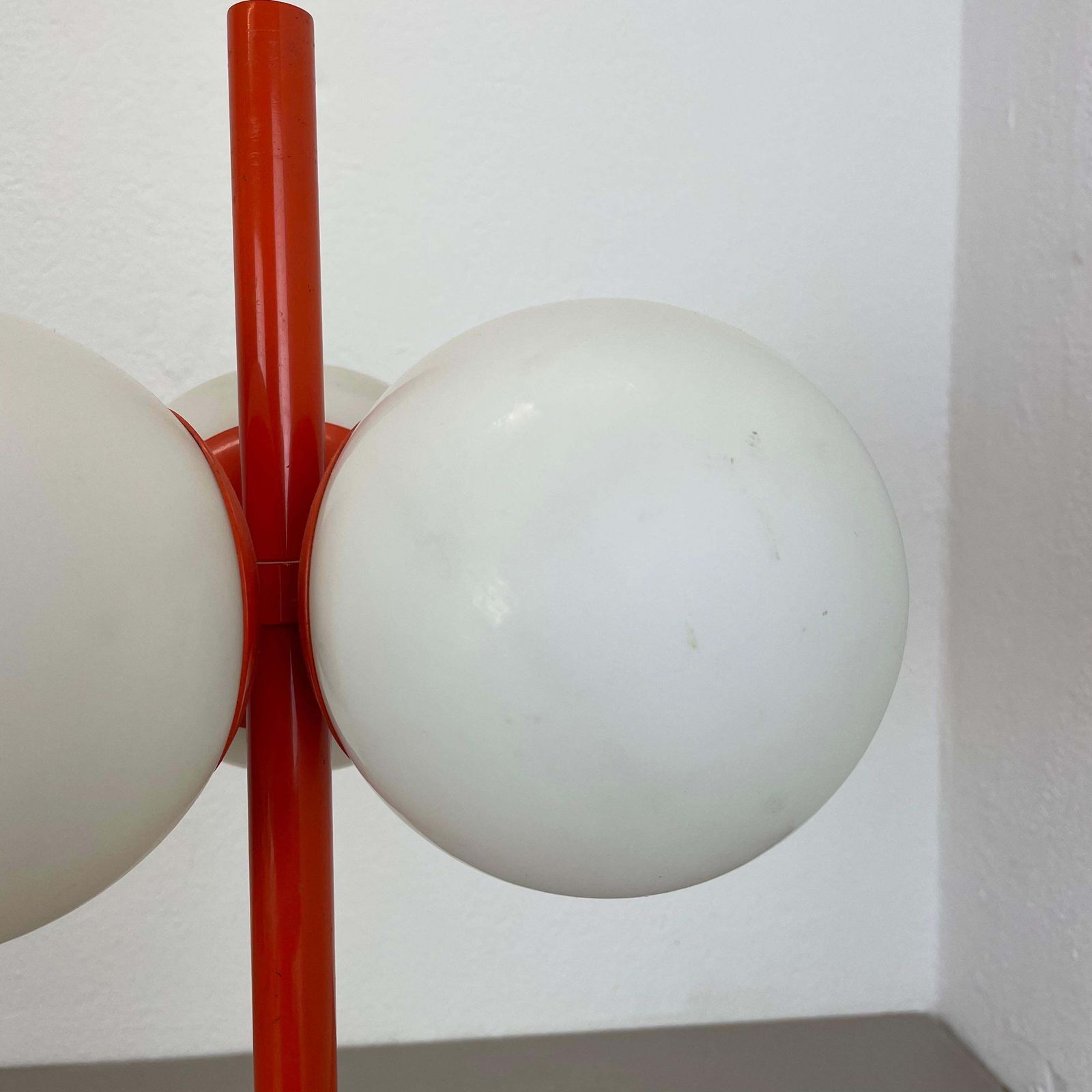 Lighting 1 Of 2 Modernist Orange Sputnik Table Light Kaiser Leuchten, 1970s Germany photo