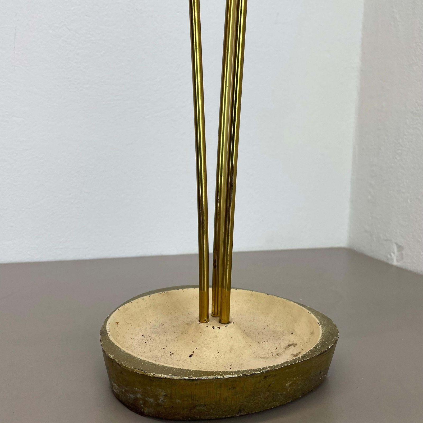 Home Decor Original 48cm Swirl Metal Brass Modernist Bauhaus Umbrella Stand Germany, 1950s photo