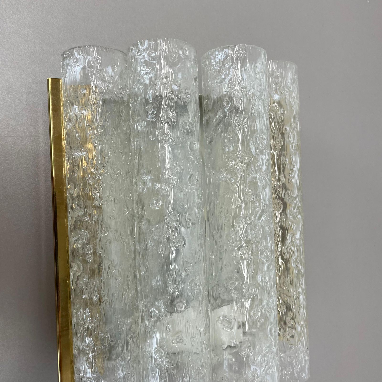 photo for sale Set Of 2 Modernist Vintage Tube Glass Wall Lights By Doria Lights, Germany 1970s