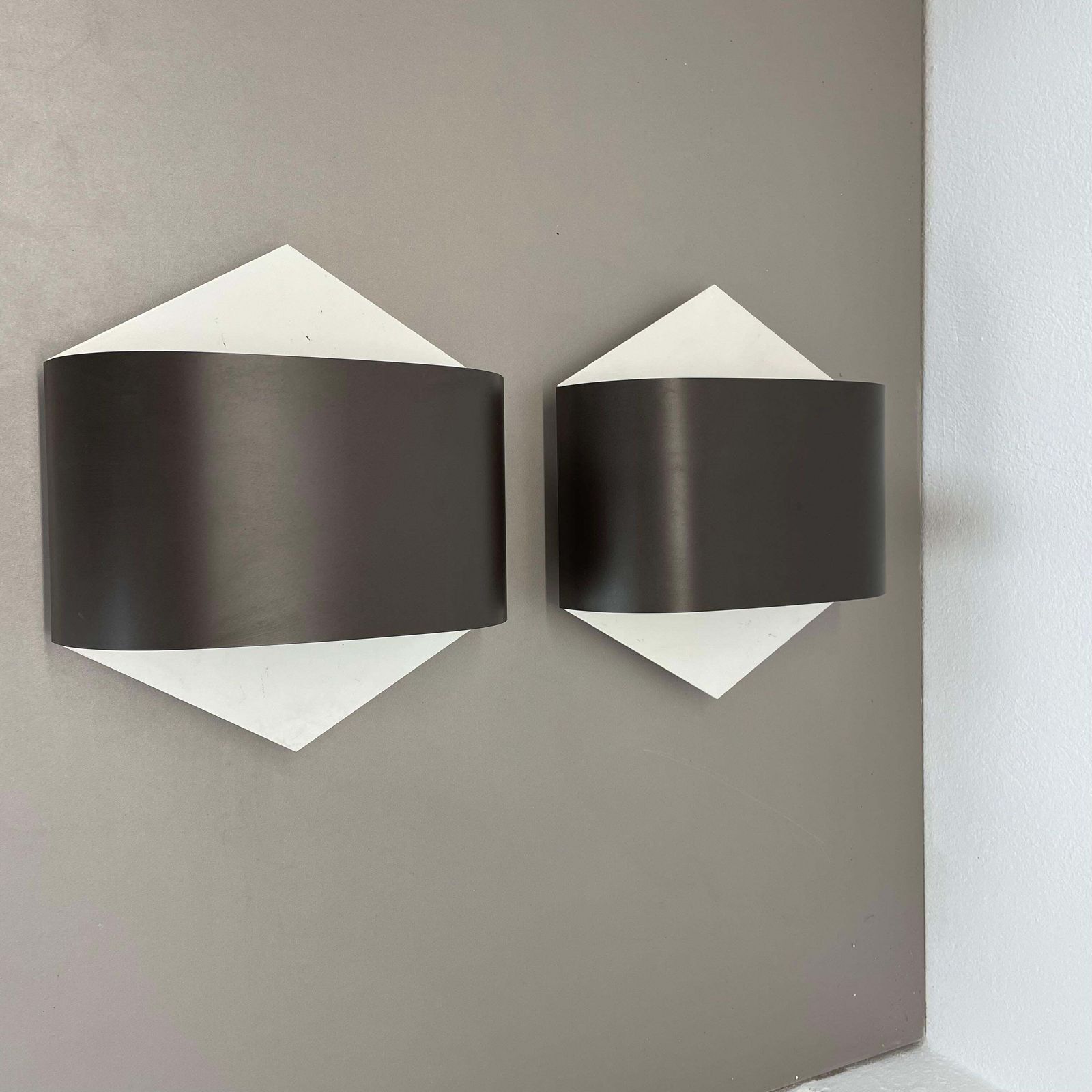 Set Of 2 Cubic Wall Lights Dieter Witte, Rolf Krüger For Staff Leuchten, 1970s photo furniture