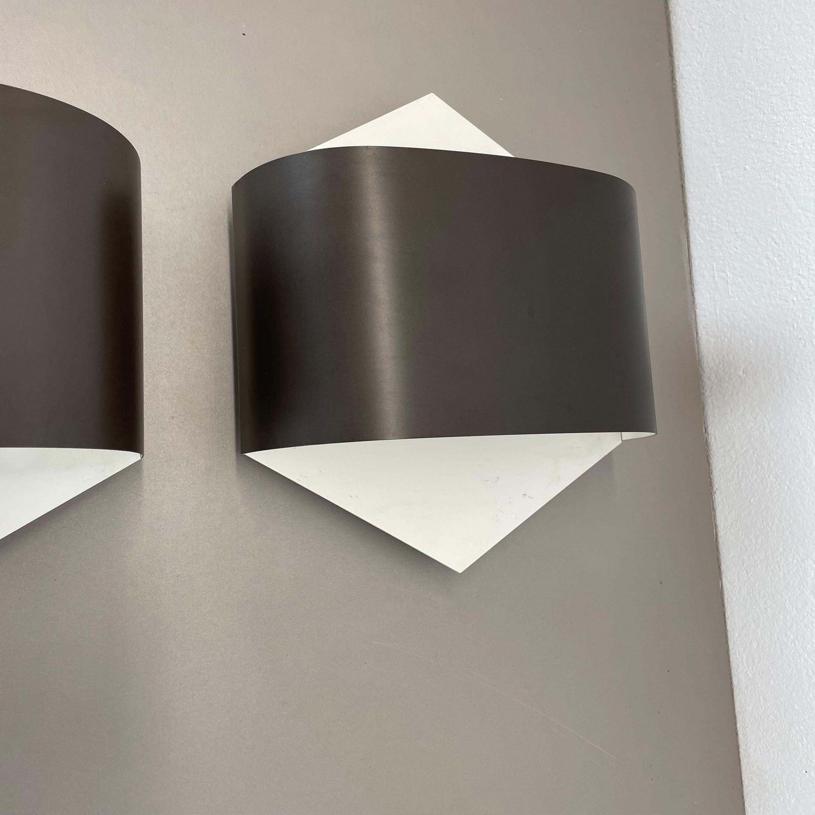 Lighting Set Of 2 Cubic Wall Lights Dieter Witte, Rolf Krüger For Staff Leuchten, 1970s photo