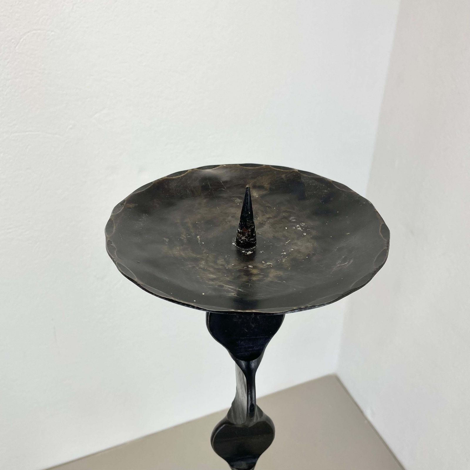 Xl 75cm Modernist Sculptural Brutalist Metal Floor Candleholder, Germany, 1970s photo Home Decor