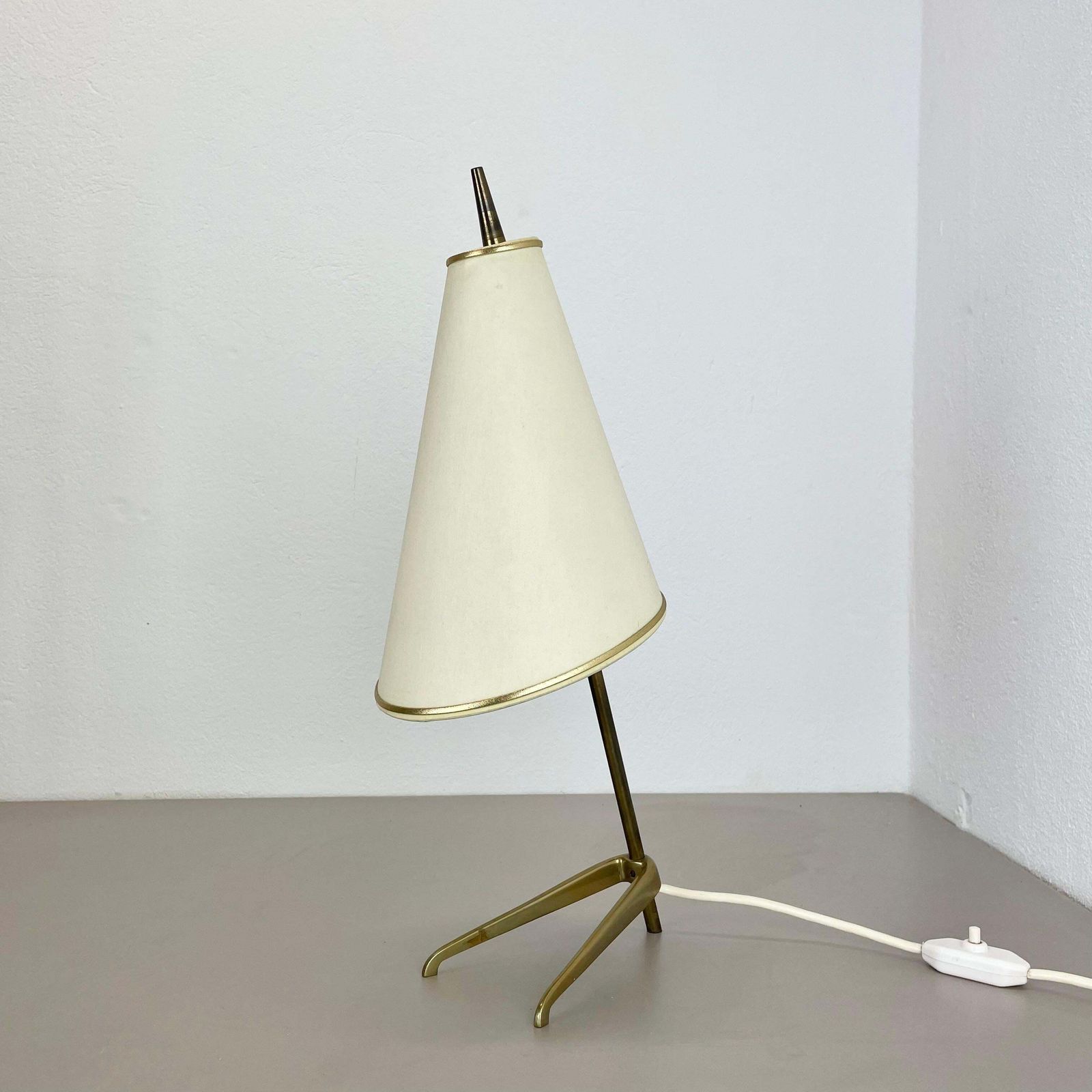 photo furniture Set Of 2 Midcentury Modern Brass Table Light By J.T Kalmar Attrib., Austria 1950