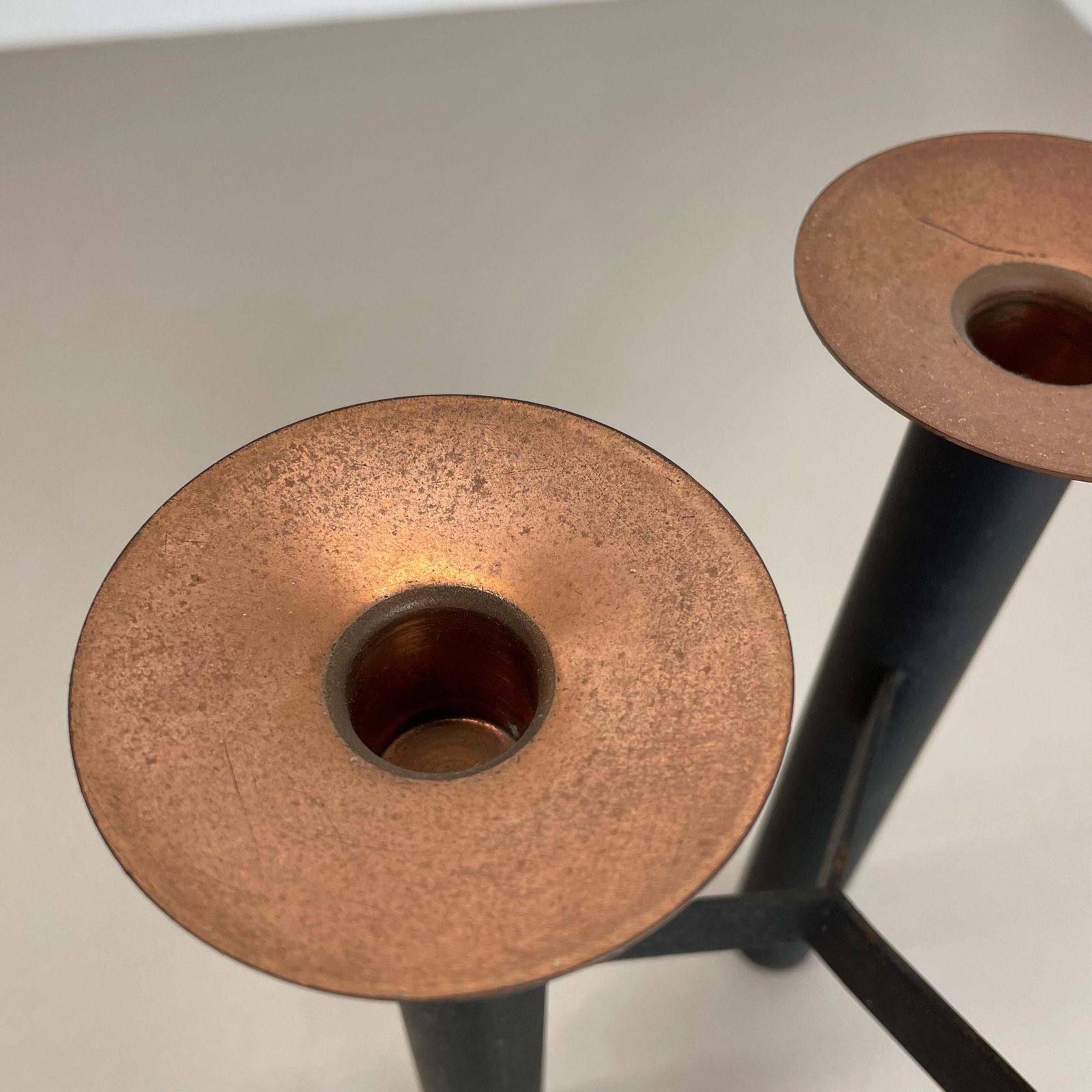 photo furniture Vintage Tripod Metal And Copper Candleholder By Hans Agne Jakobsson, Sweden 1970