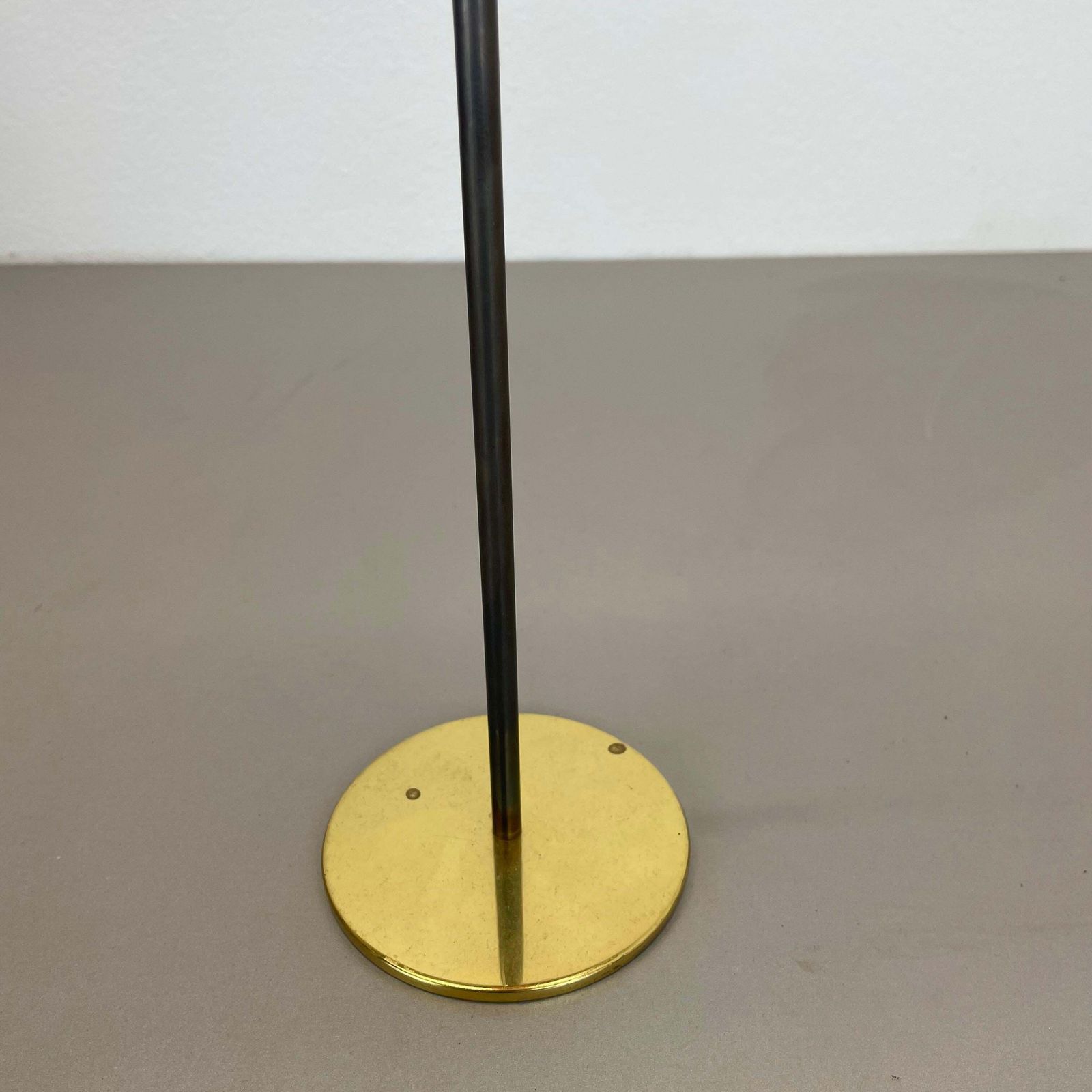 Large 43cm Brass Glass Candleholder Made By Hans Agne Jakobsson Ab, Sweden 1960s photo vintage
