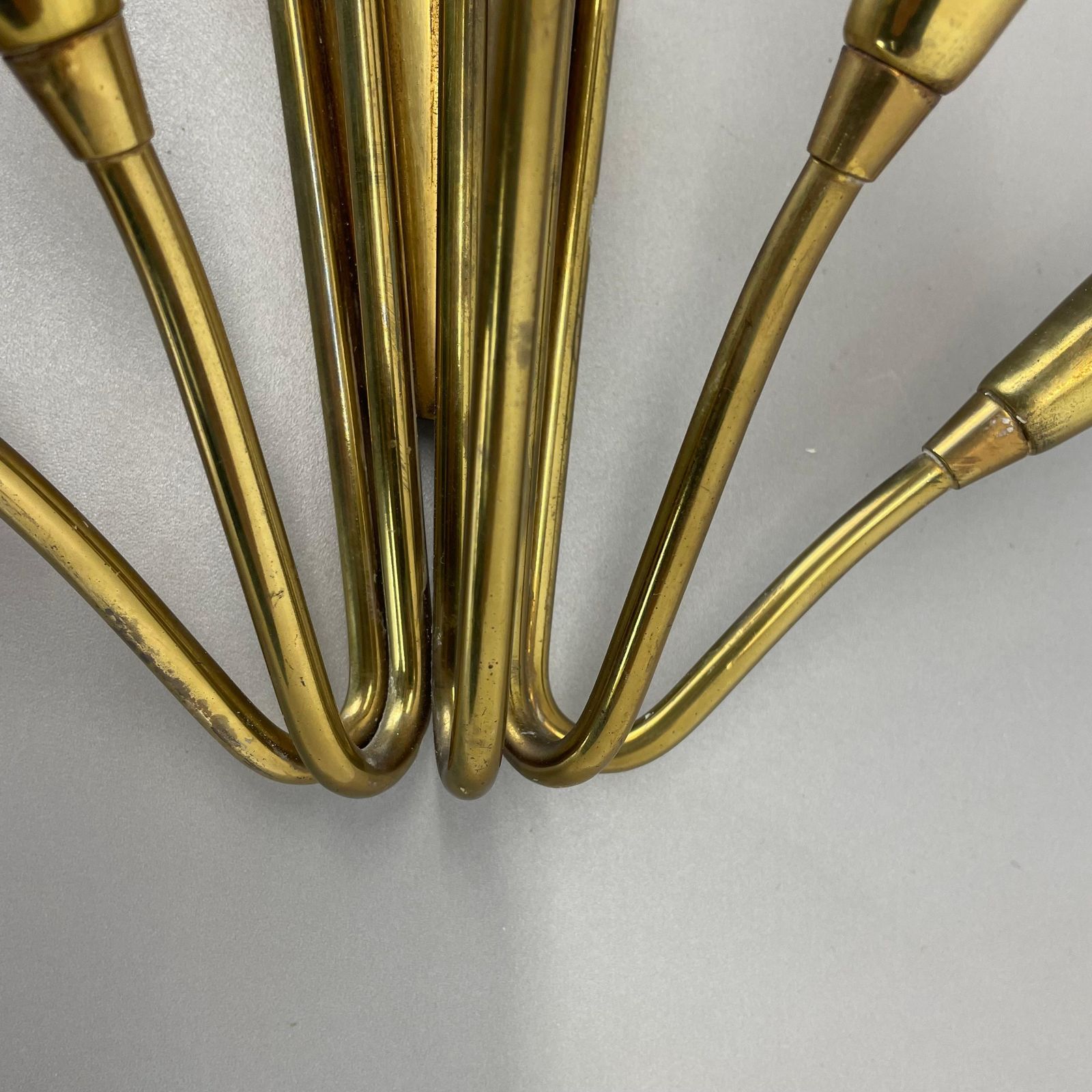 photo vinterior Rare Minimalist 39cm Brass Stilnovo Style Theatre Wall Light Sconce, Italy 1950s
