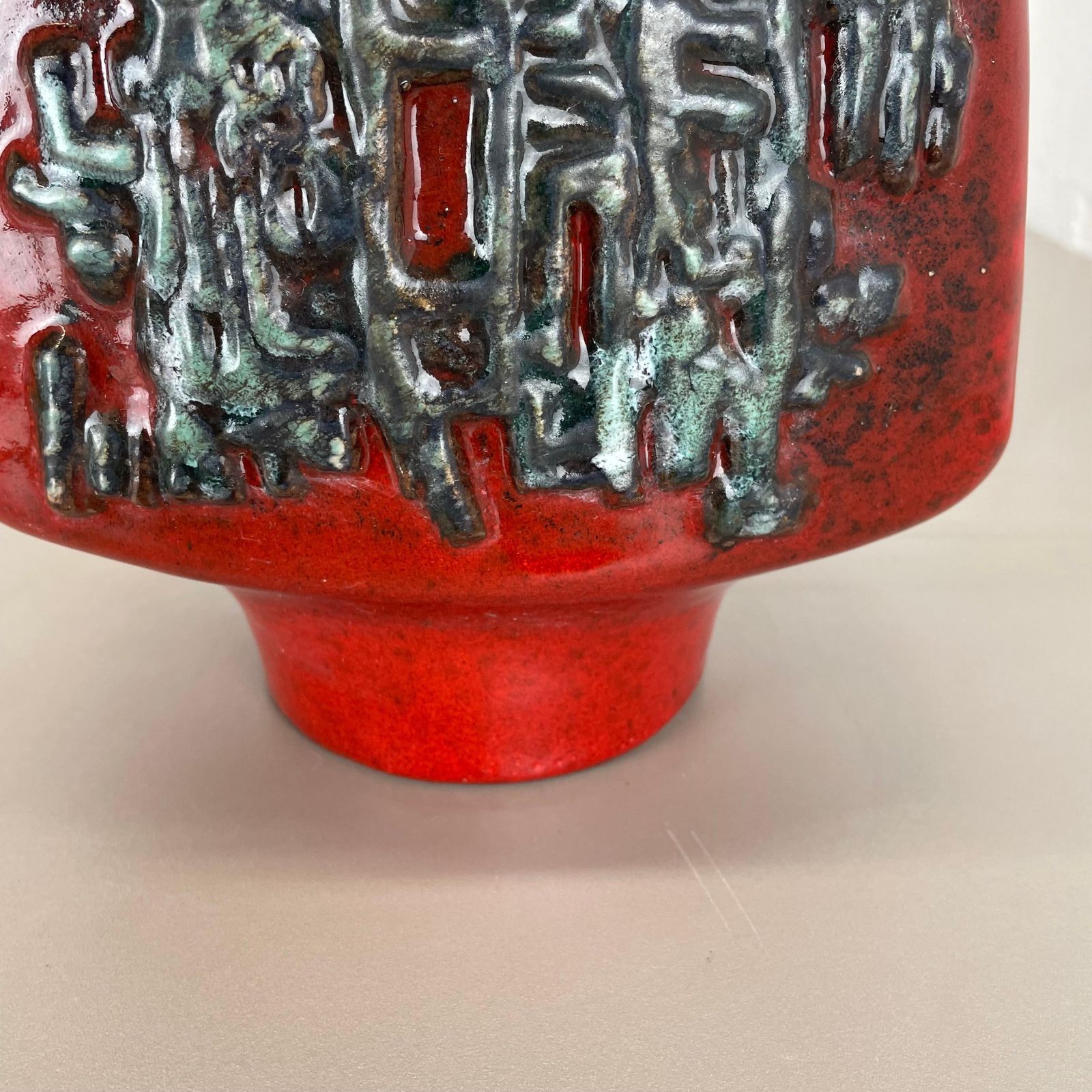 photo for sale Large Ceramic Brutalist Vase Fat Lava By Walter Gerhards, Germany, 1970s