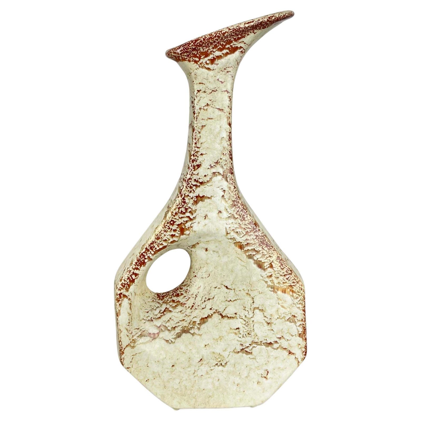 Unique Ceramic Studio Pottery Vase By Bertoncello Schiavon Ceramics, Italy 1970s