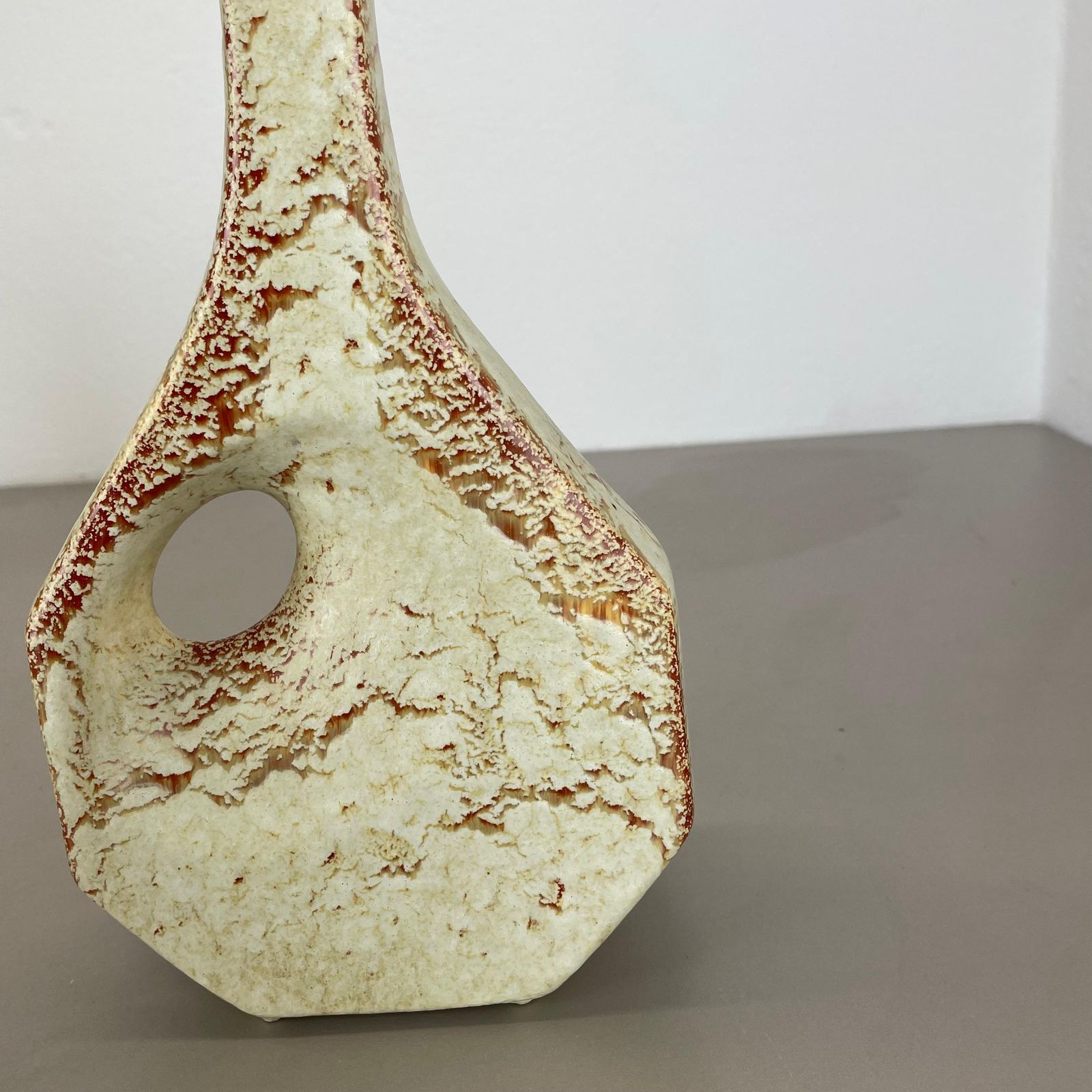 Unique Ceramic Studio Pottery Vase By Bertoncello Schiavon Ceramics, Italy 1970s photo Home Decor