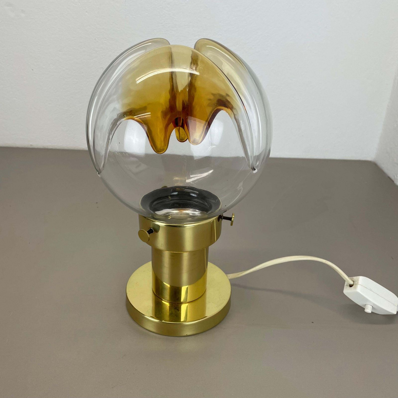 Modernist Toni Zuccheri Style Murano Table Light By Kaiser Leuchten Germany 1970 photo furniture