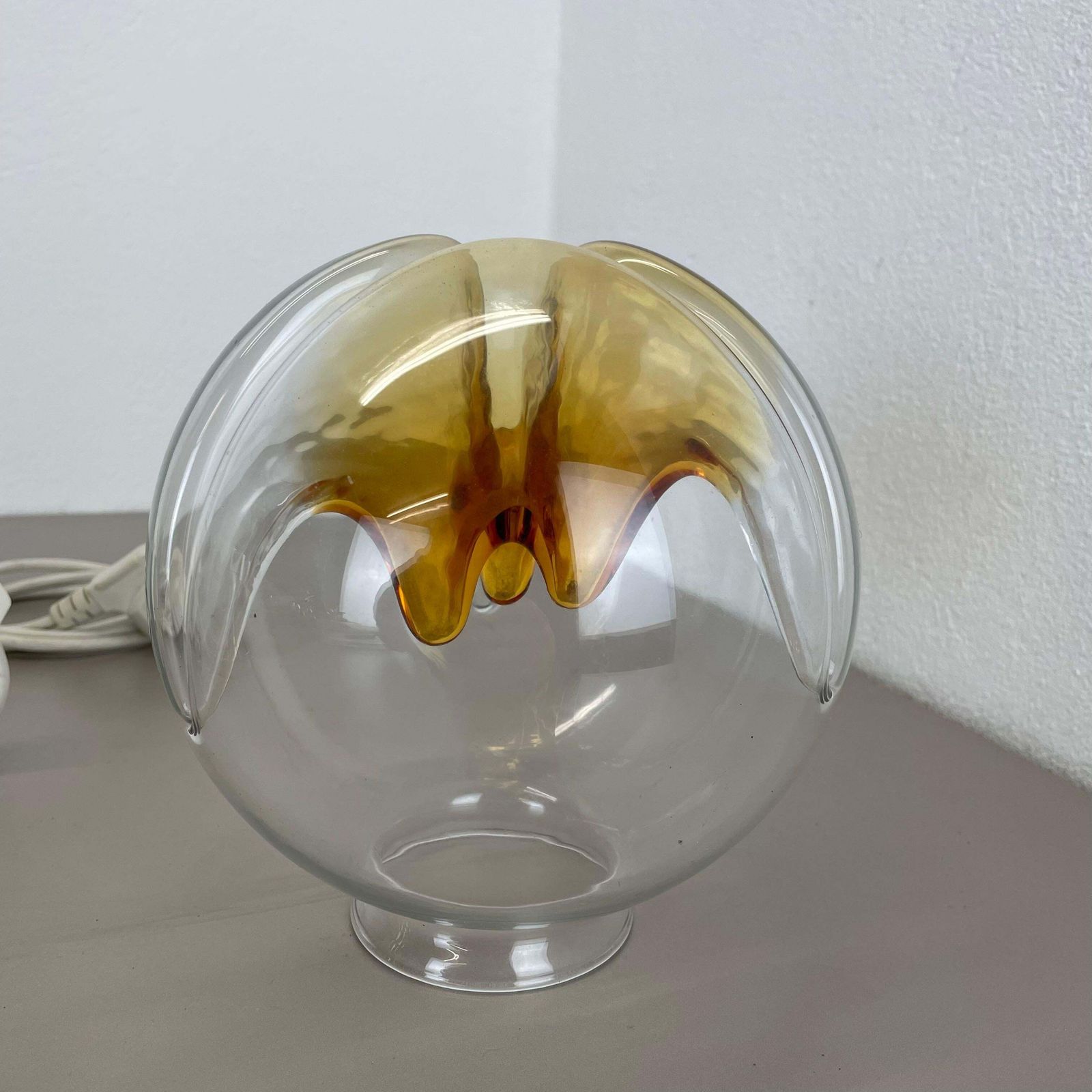 photo vintage Modernist Toni Zuccheri Style Murano Table Light By Kaiser Leuchten Germany 1970