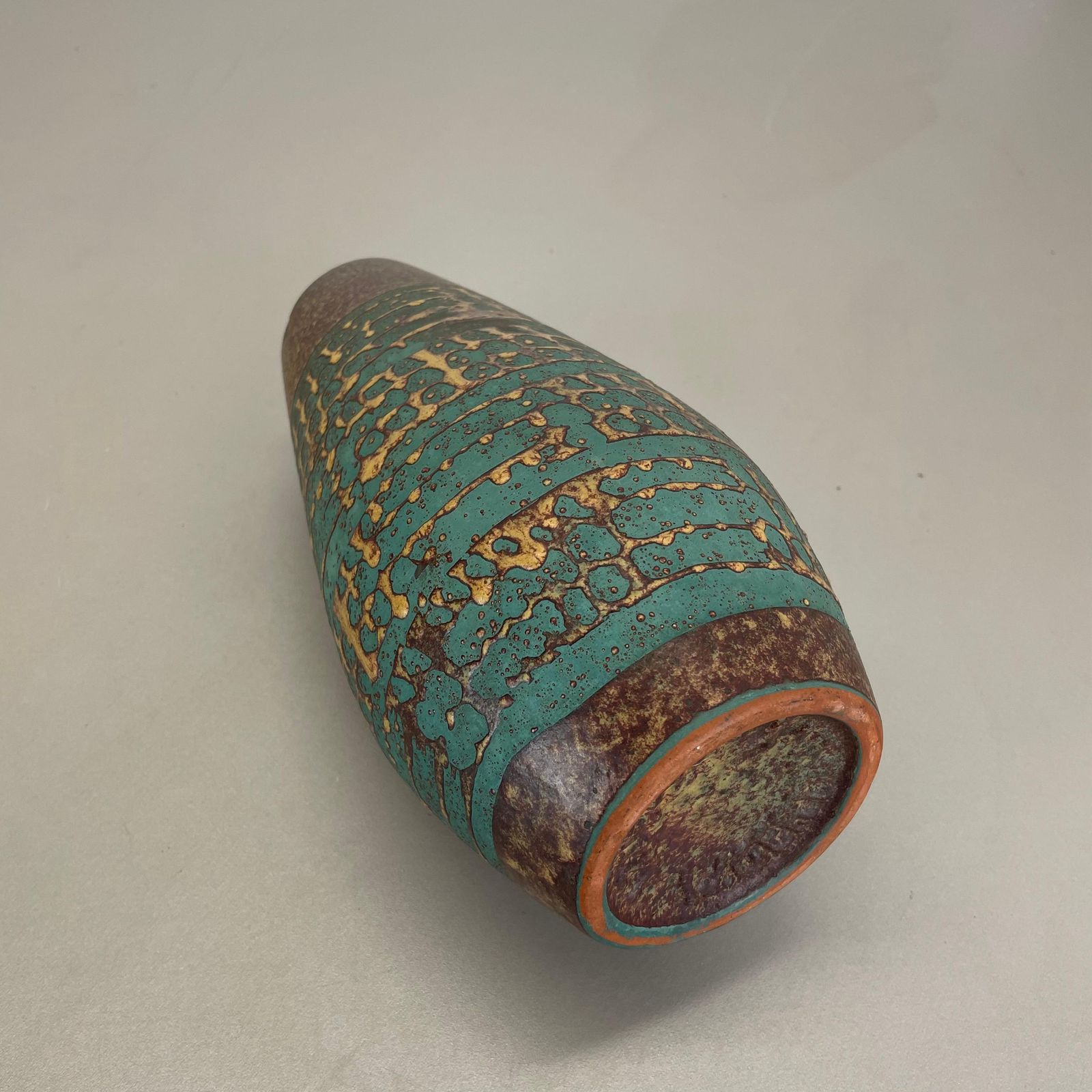 photo vintage Large 25cm Ceramic Brutalist Vase Fat Lava Carstens Tönnieshof, Germany, 1970s