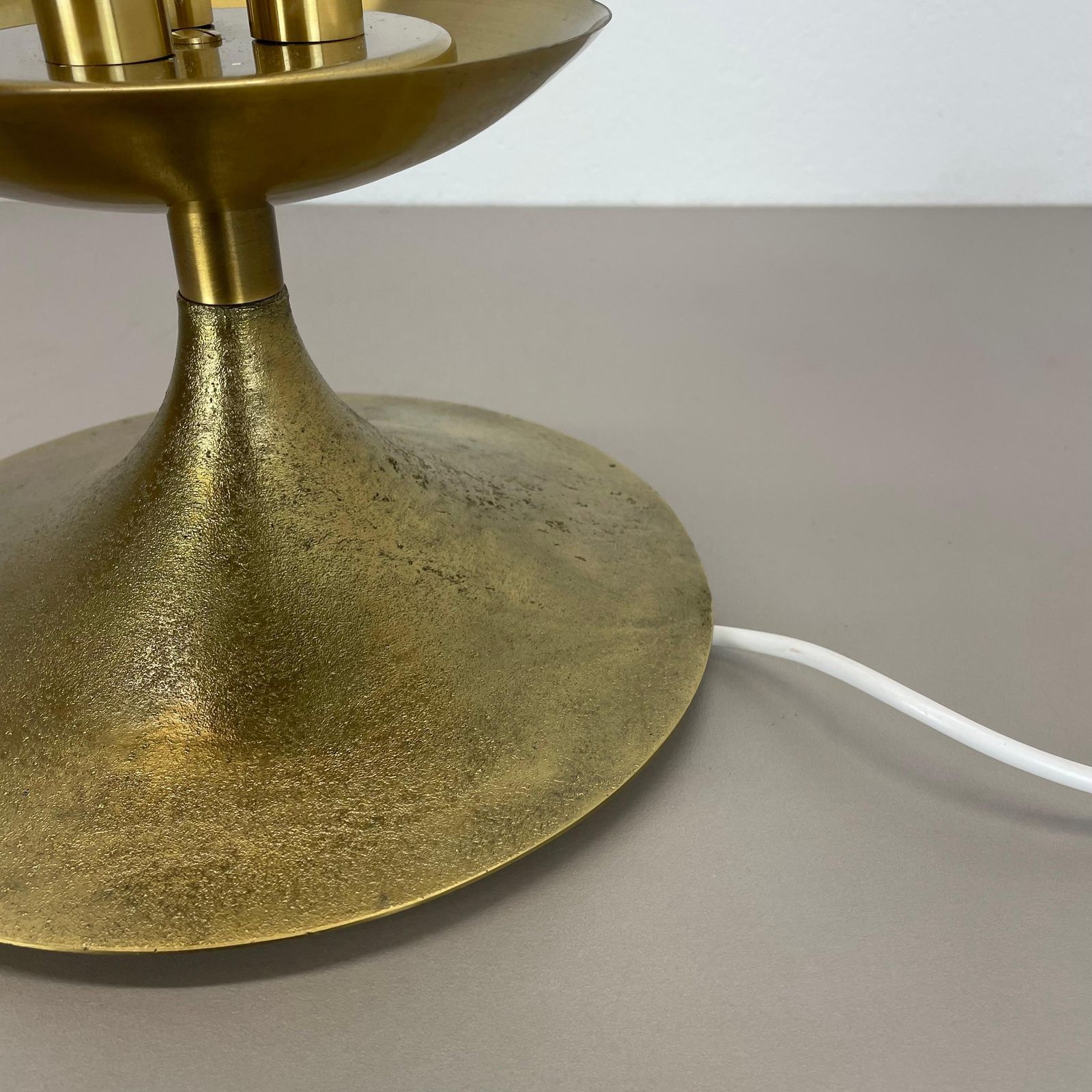 Huge 44cm Hollywood Regency Stilnovo Style Brass Ball Table Light, Italy 1970s photo buy
