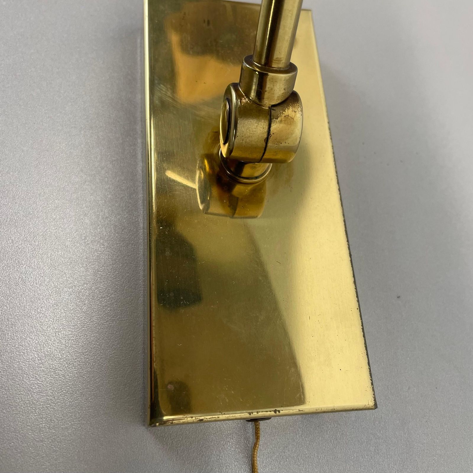 photo furniture Rare Adjustable Brass Stilnovo Style Theatre Wall Ceiling Light, Italy 1950s