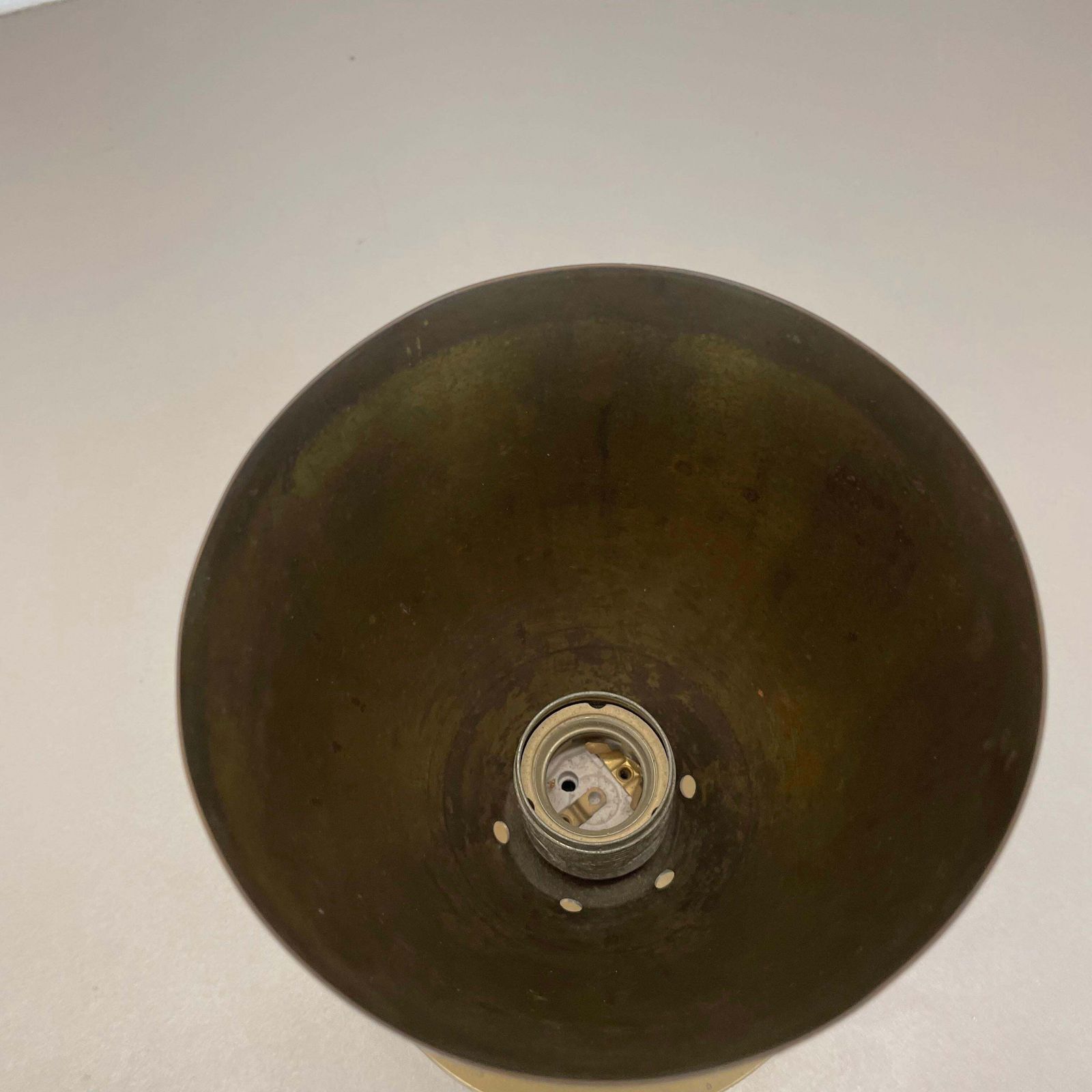 Lighting Unique Brass Spot Gino Sarfatti Style Ceiling Light Flushmount Italy 1950s photo