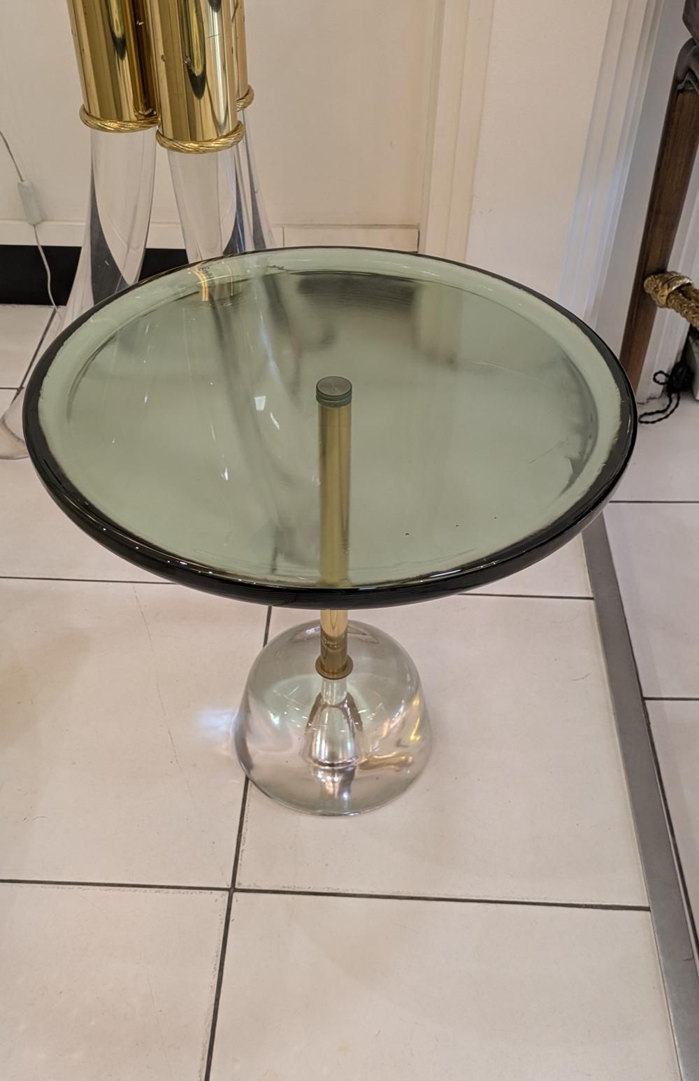 Small Glass Gueridon / End Table photo for sale
