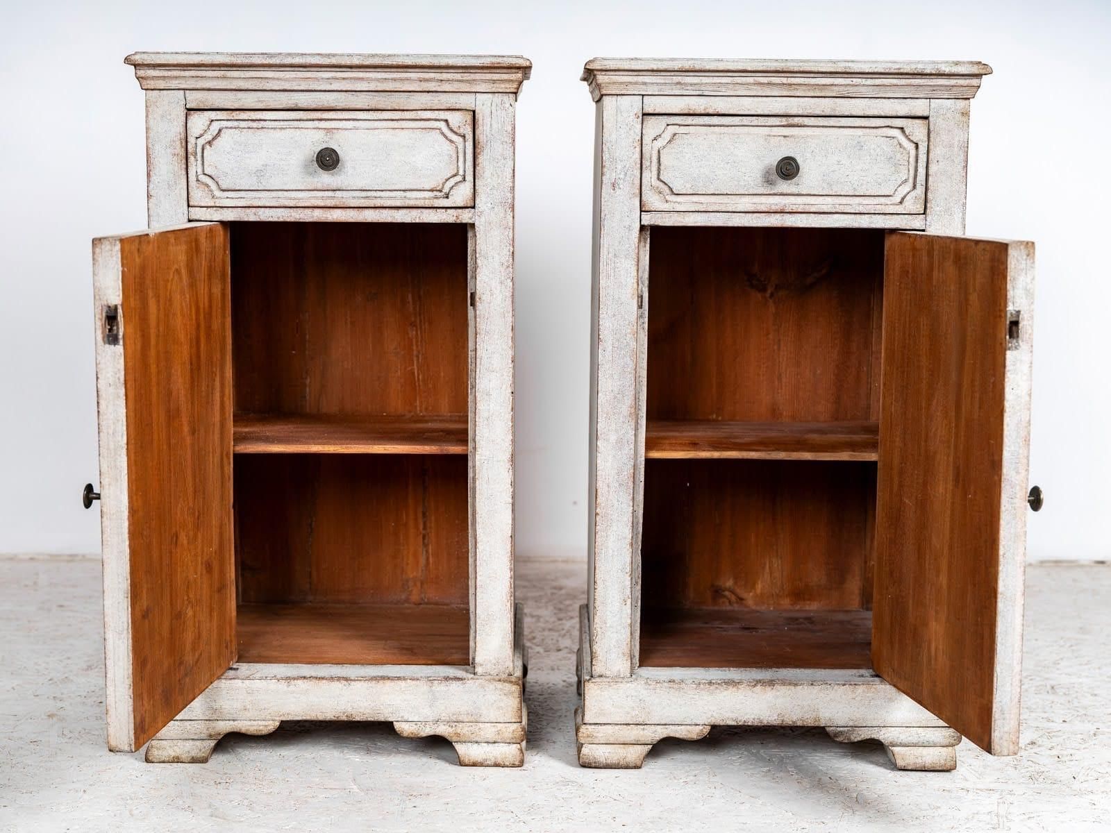 Swedish Gustavian Painted Chest Of Drawers Pair Commode Grey White Bedroom photo furniture
