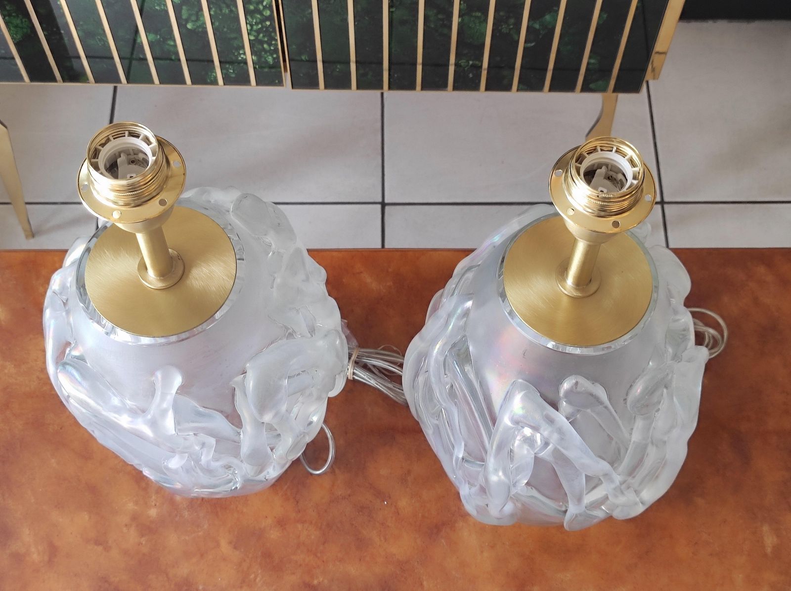 Pair Of Murano Glass Table Lamps photo Lighting