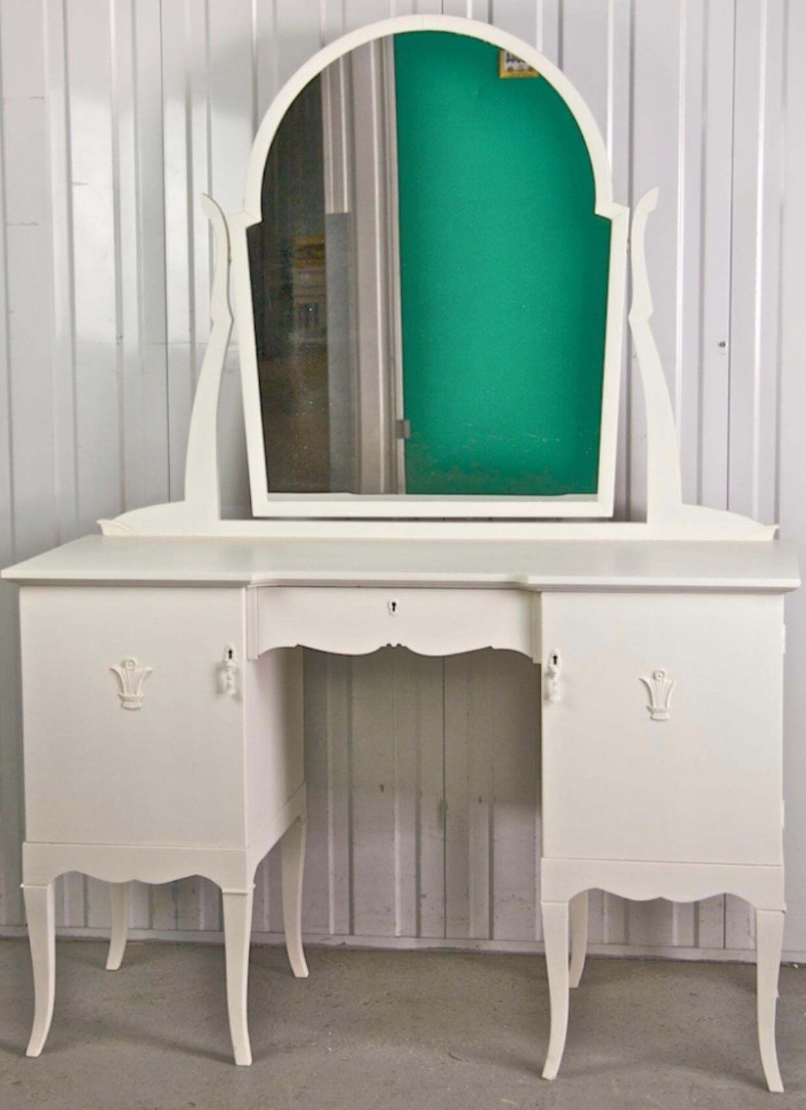 Swedish Gustavian Centre Mirror Carved Dressing Table Early 20th Century White photo Furniture