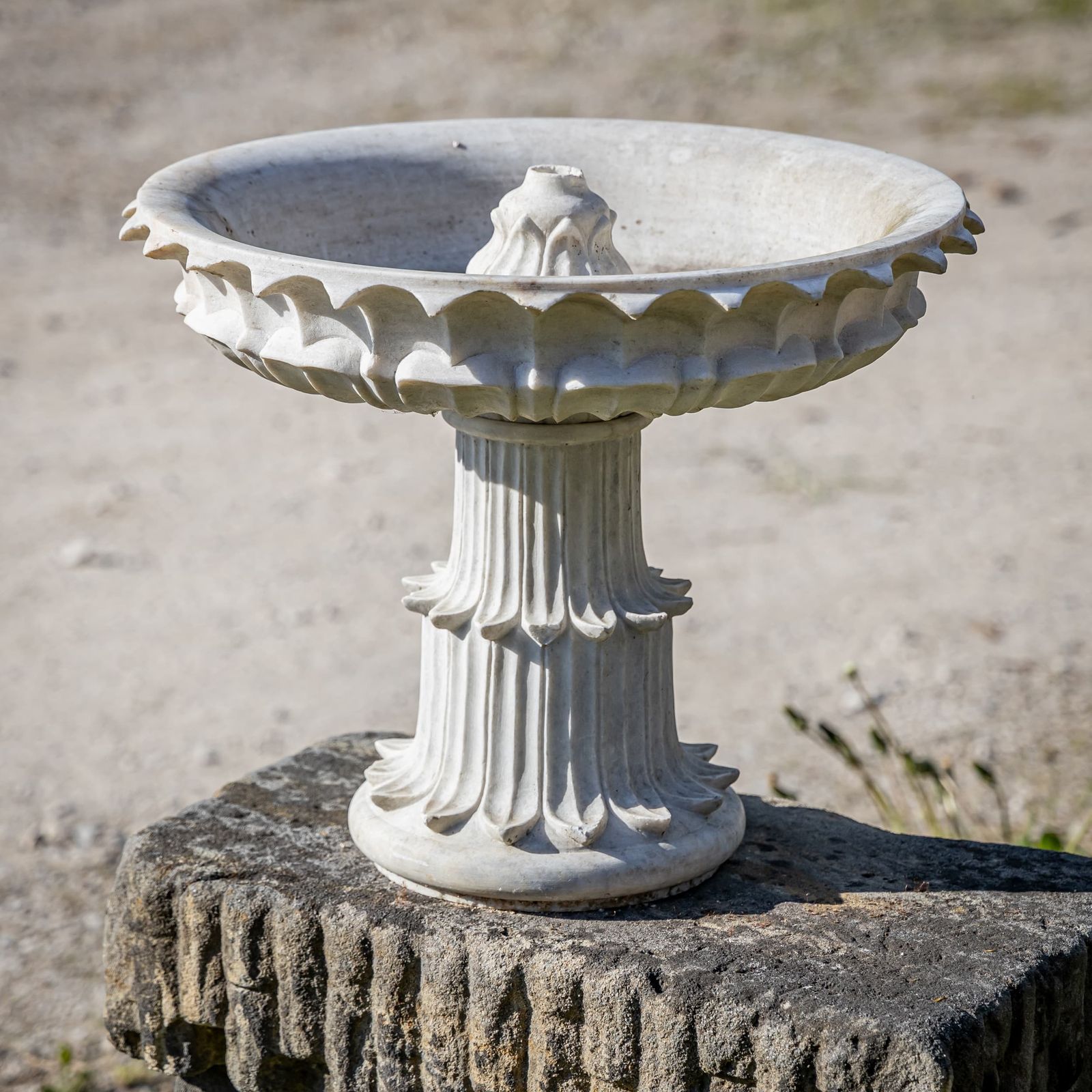 Decorative Marble Bowl As Fountain