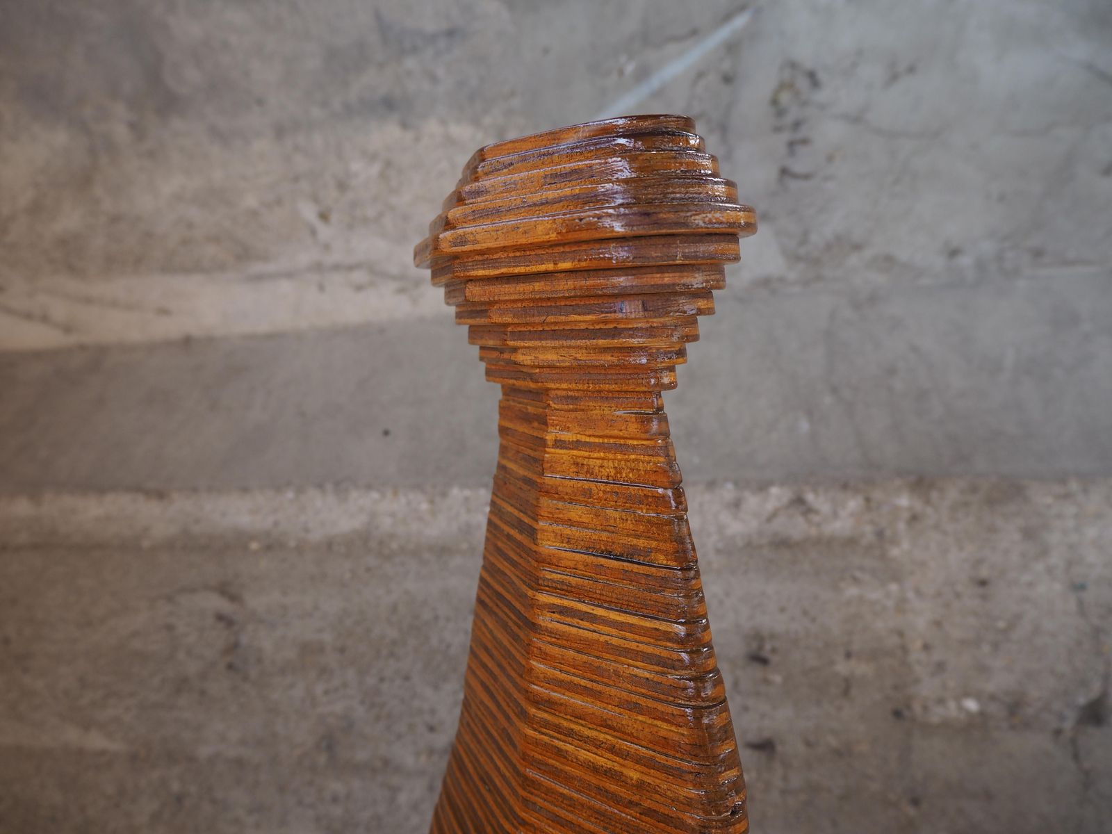 Home Decor Midcentury Wooden Vase, Europe, 1960s photo