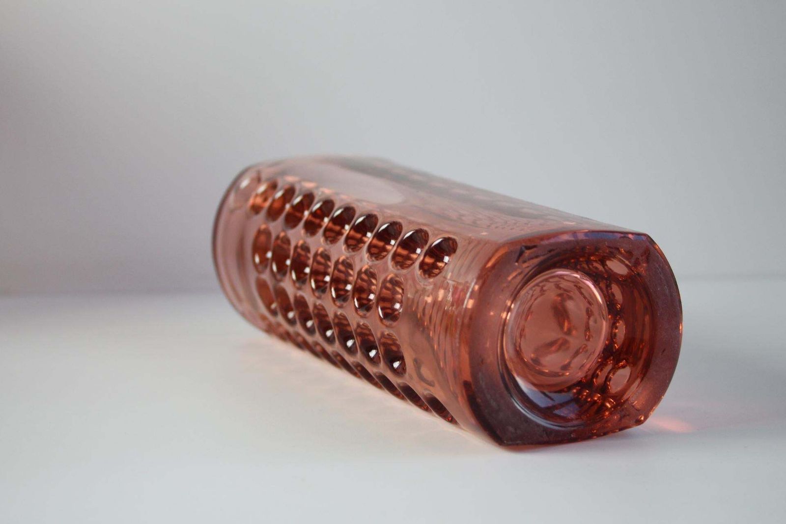 photo furniture Mid Century Pink Pressed Glass Vase By Rudolf Jurnikl, Czechoslovakia, 1960