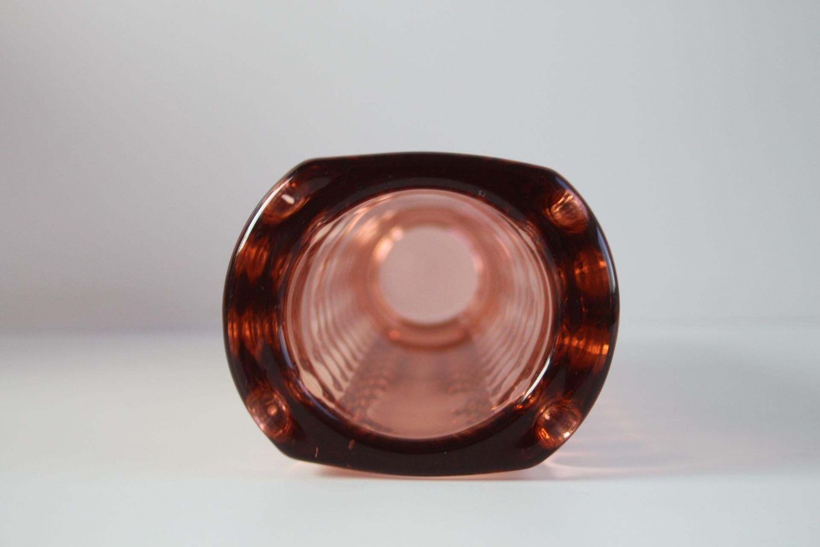 Home Decor Mid Century Pink Pressed Glass Vase By Rudolf Jurnikl, Czechoslovakia, 1960 photo