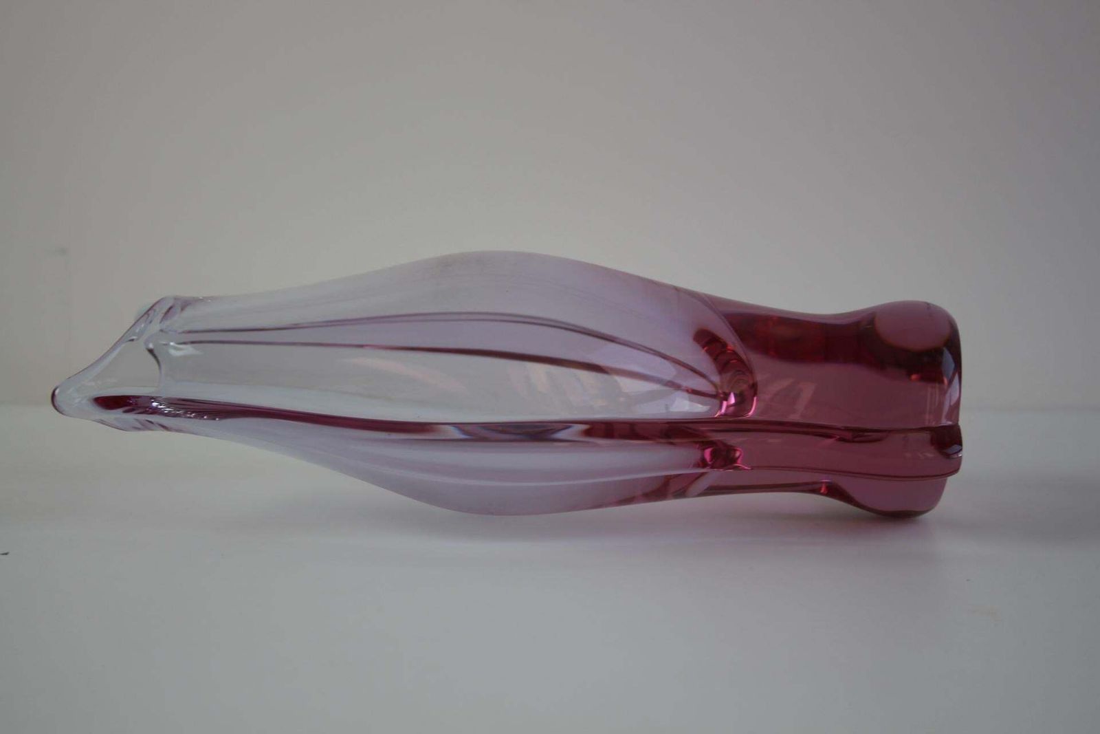 Mid Century Czech Purple Art Glass Vase By Zbs, 1960s photo vintage