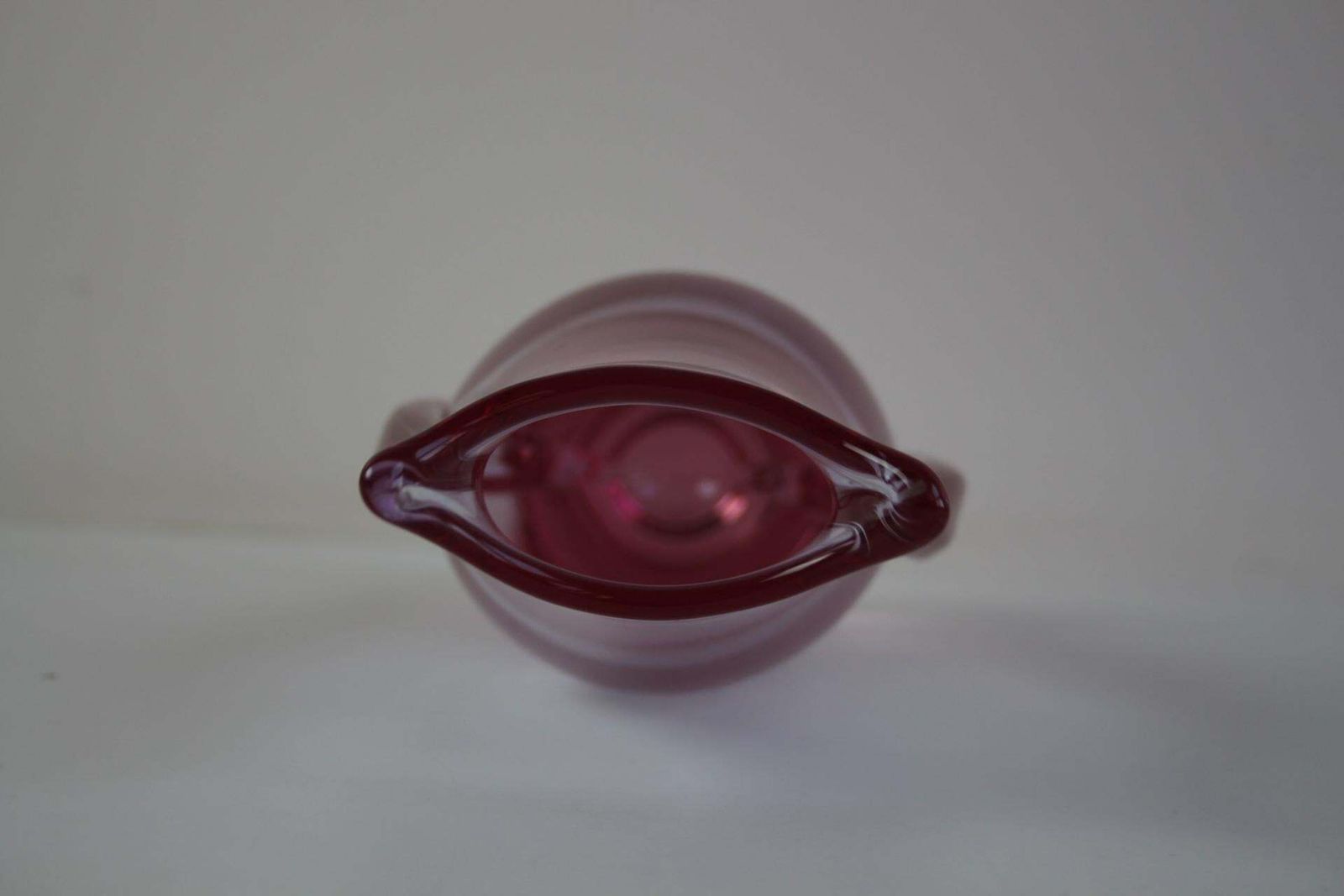 photo for sale Mid Century Czech Purple Art Glass Vase By Zbs, 1960s