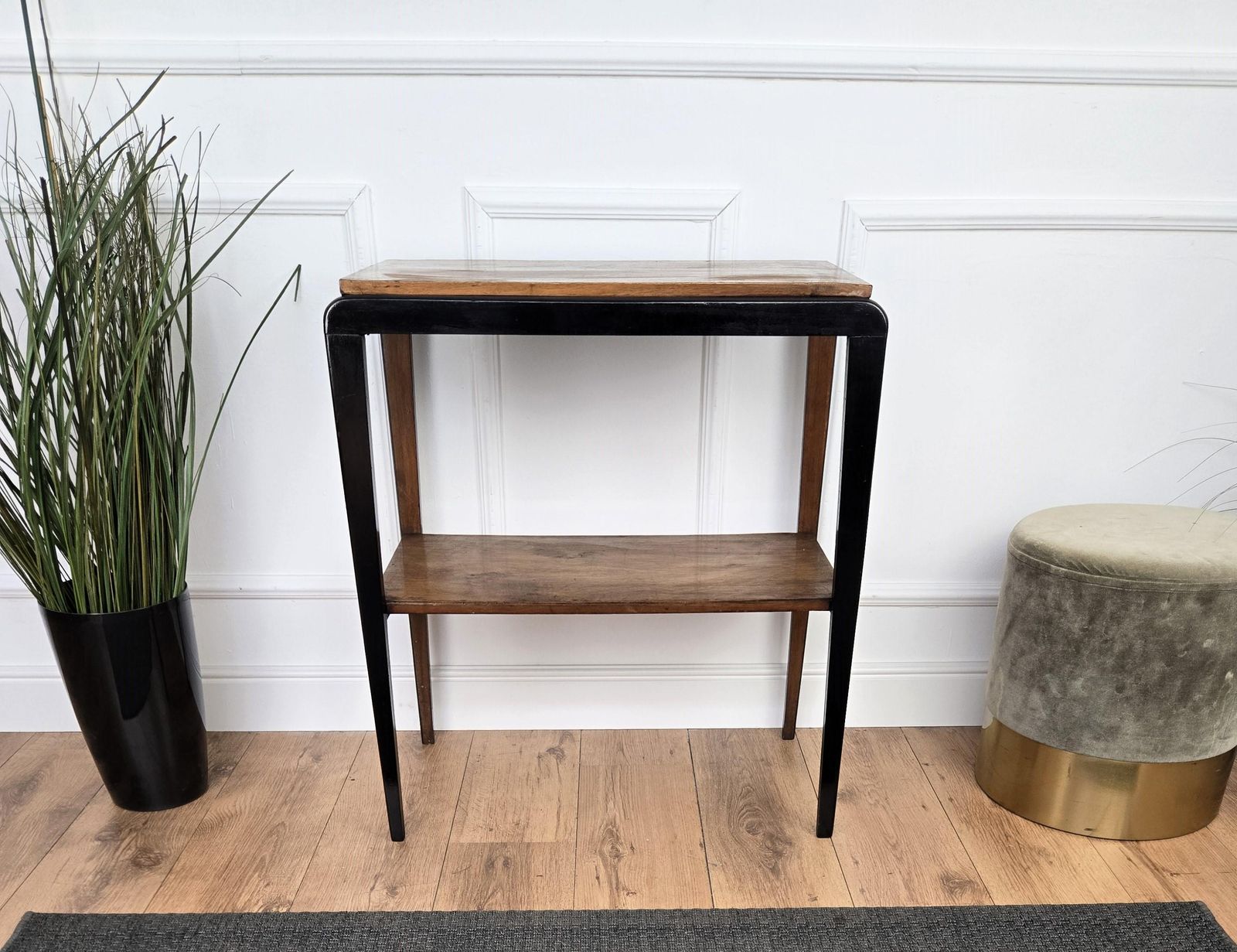 Italian 1940s Art Deco Midcentury Wooden Bar Side Cocktail Table photo 780.0